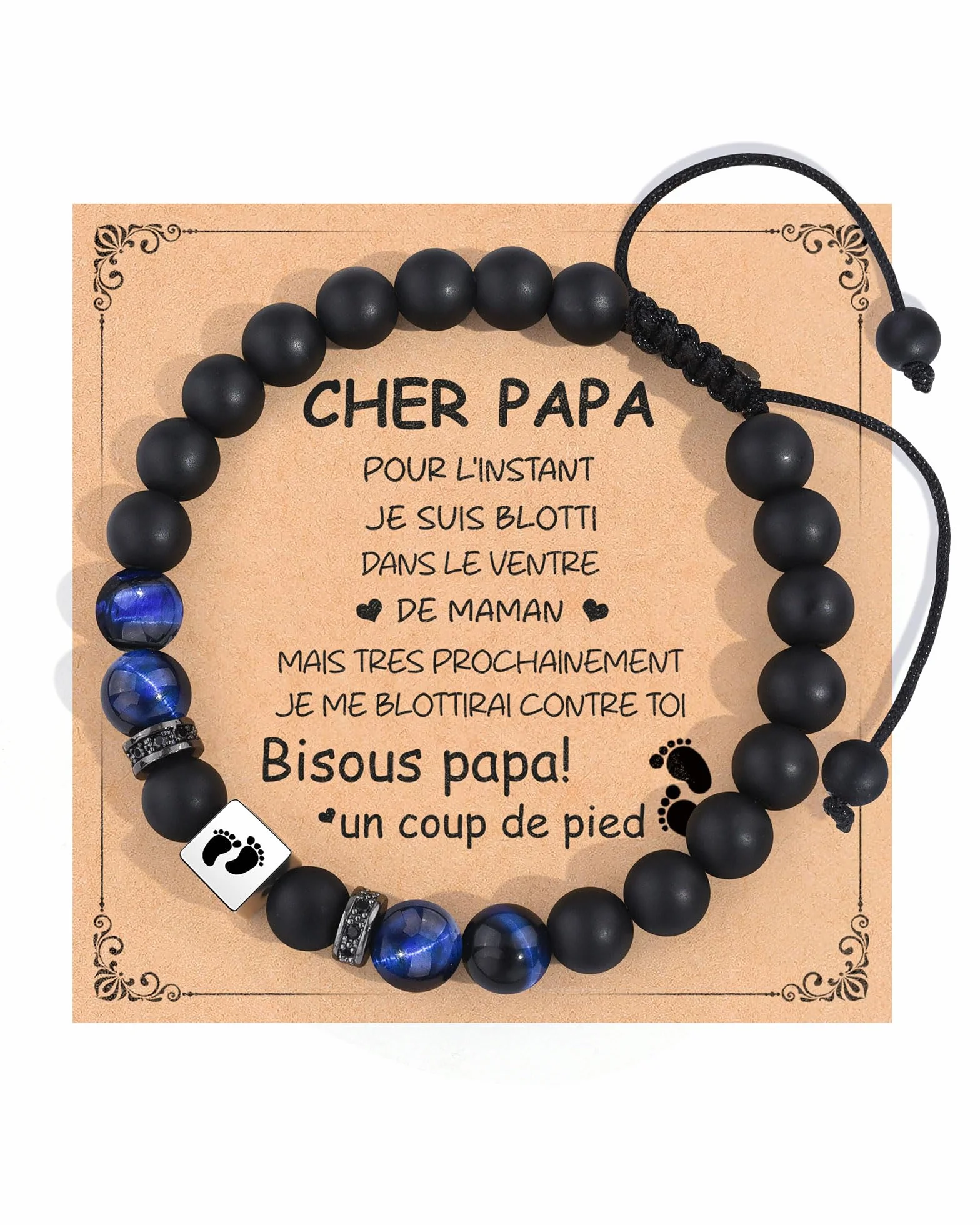 Bracelet Personnalisé pour Homme Cadeau Fête des Pères Original