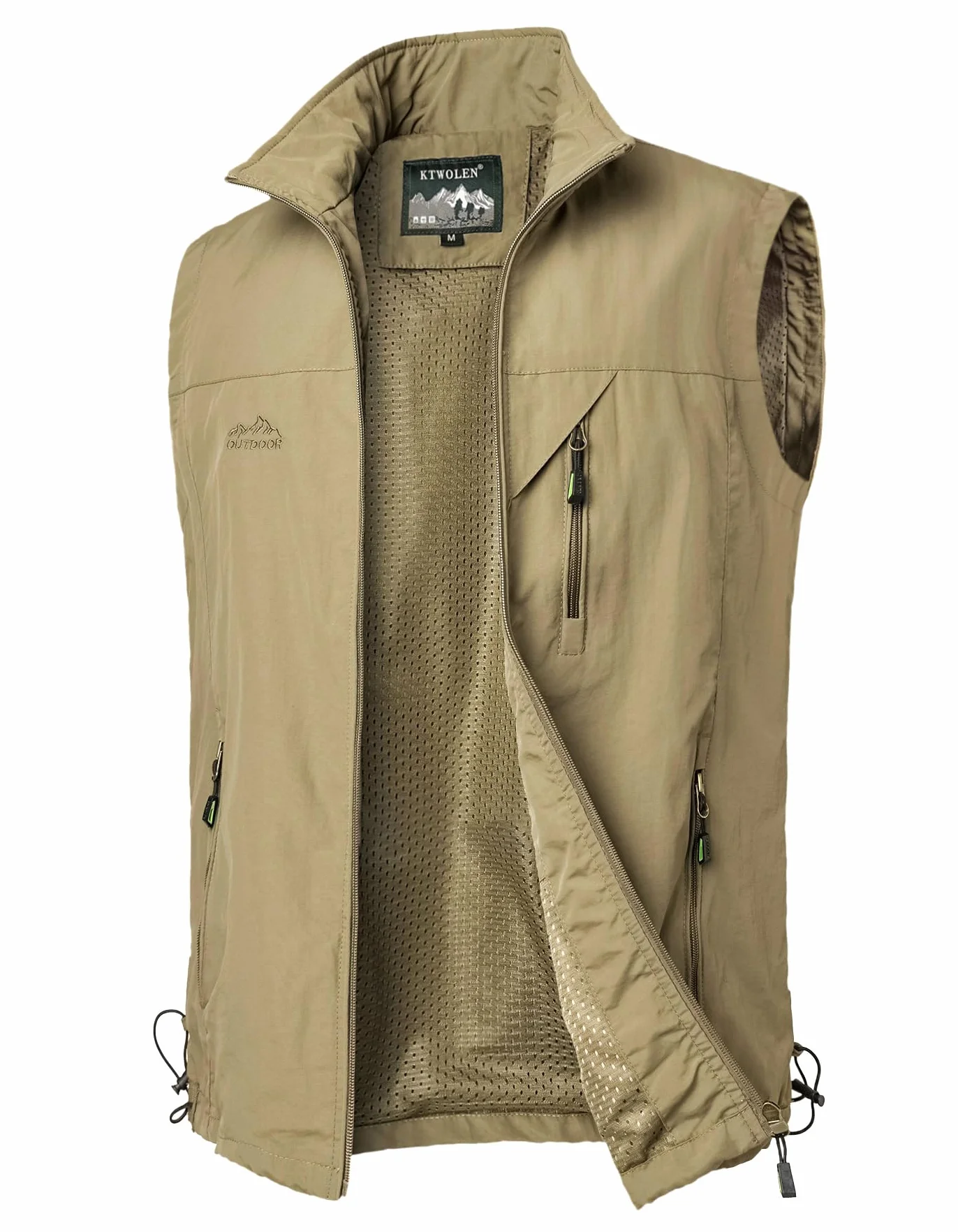 Gilet de Pêche Respirant Léger pour Hommes Veste sans Manche de Randonnée