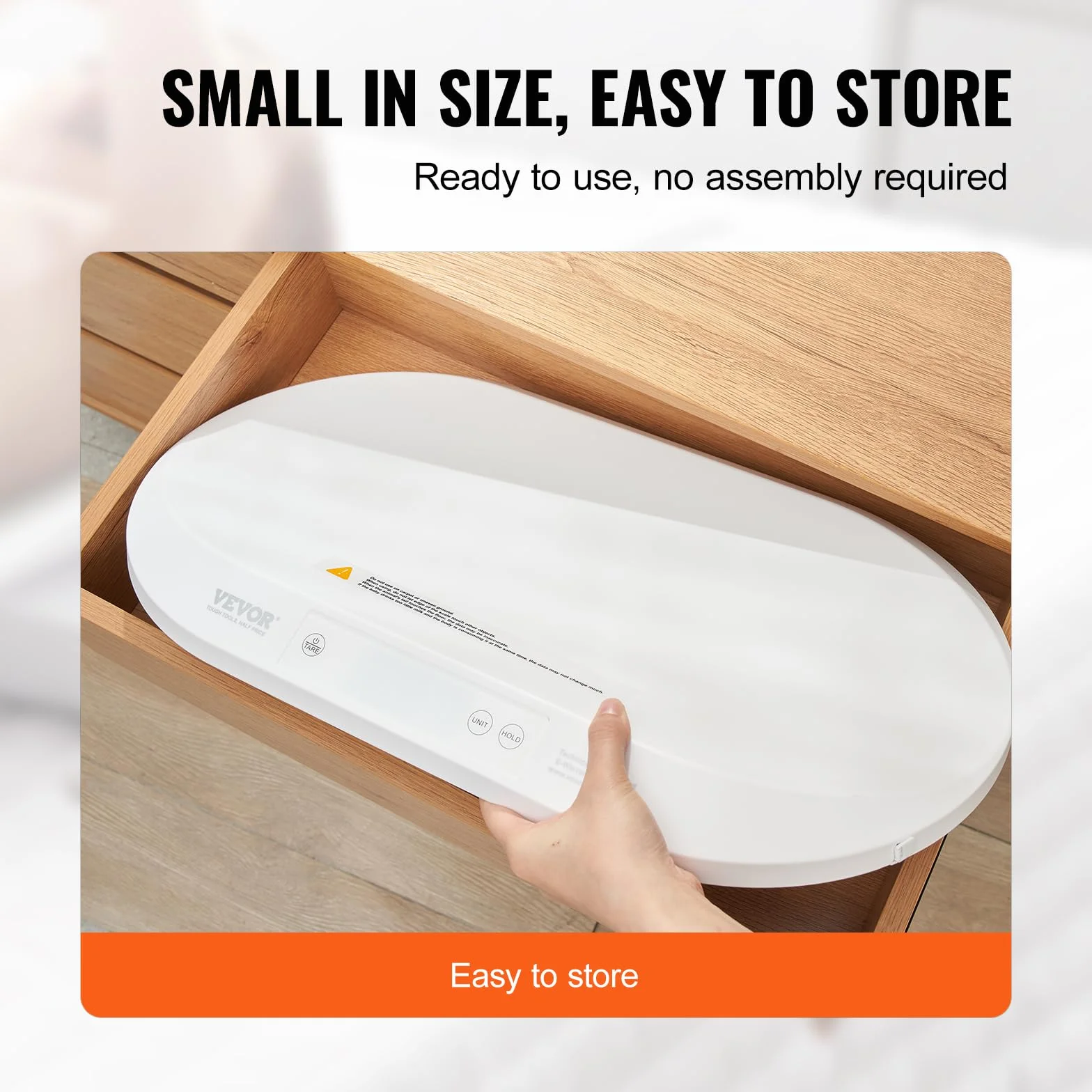 VEVOR Pèse-bébé Numérique Bluetooth, Ruban à Mesure Intégré, Fonction Maintien et Tare, 40 kg, 5 Unités