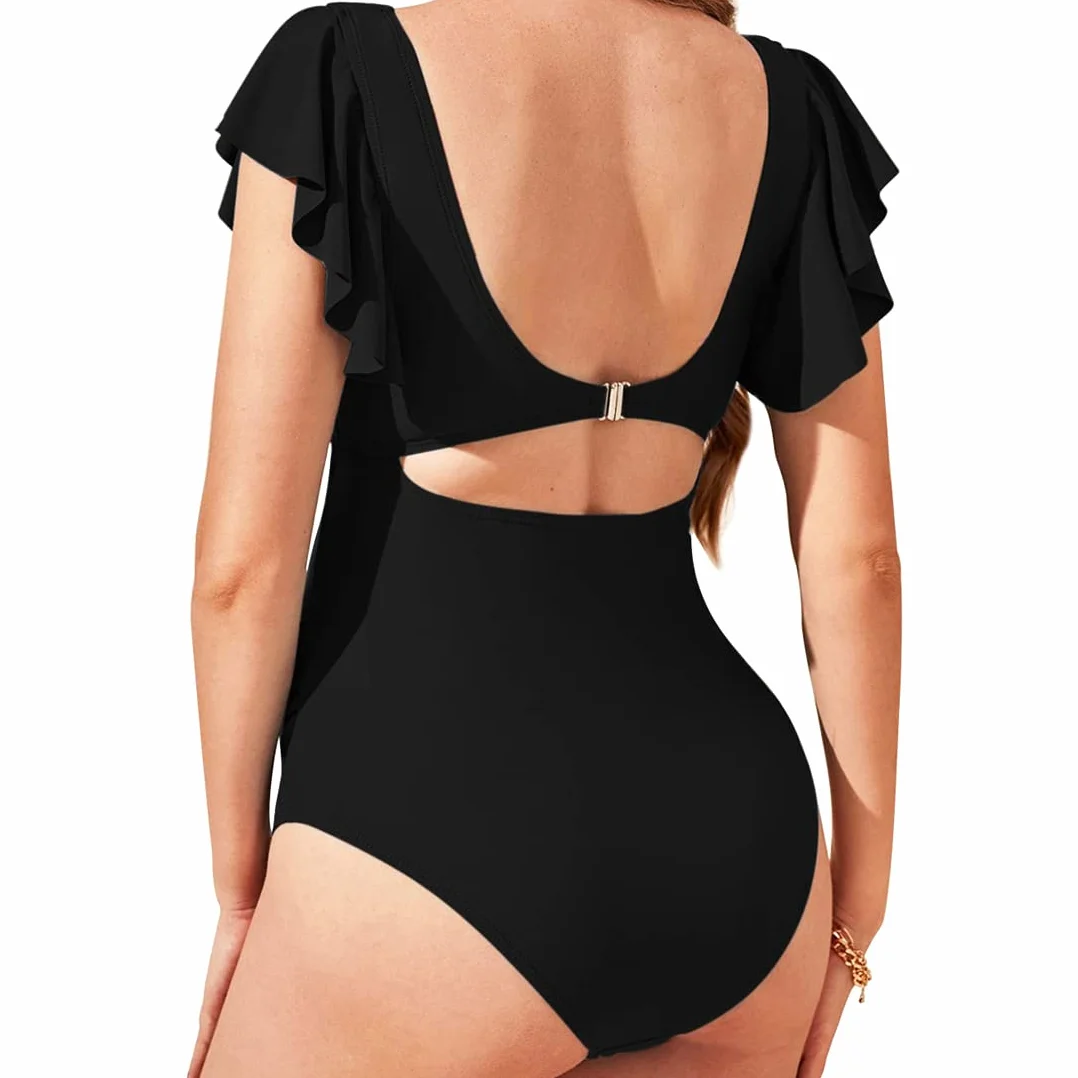 Maillots de Bain Femmes Enceintes Maternity Wear Taille Haute Coupe Moelleuse avec Fourche à l'avant KL301EU