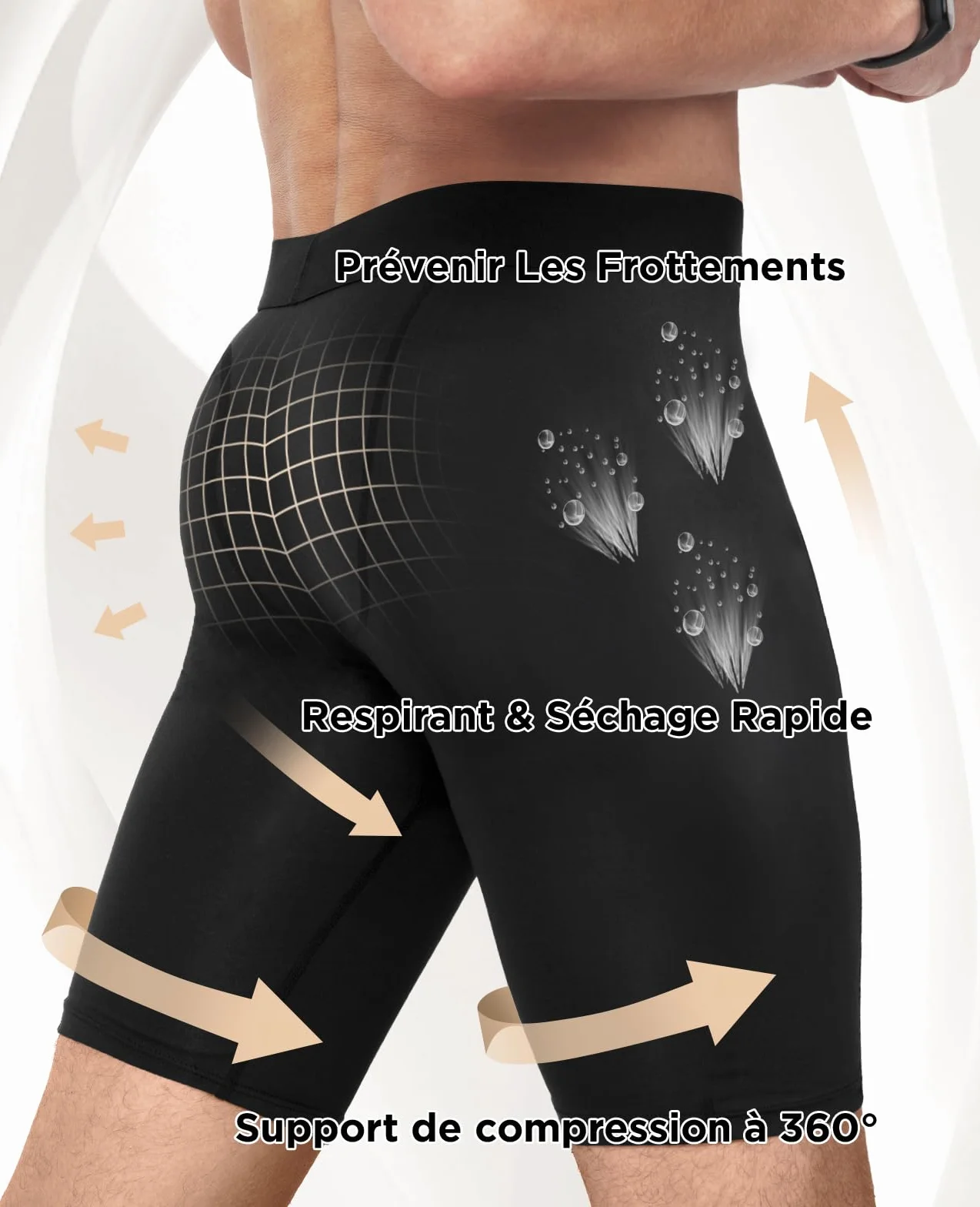 Niksa Short Compression Homme Running Sport 3 Pièces