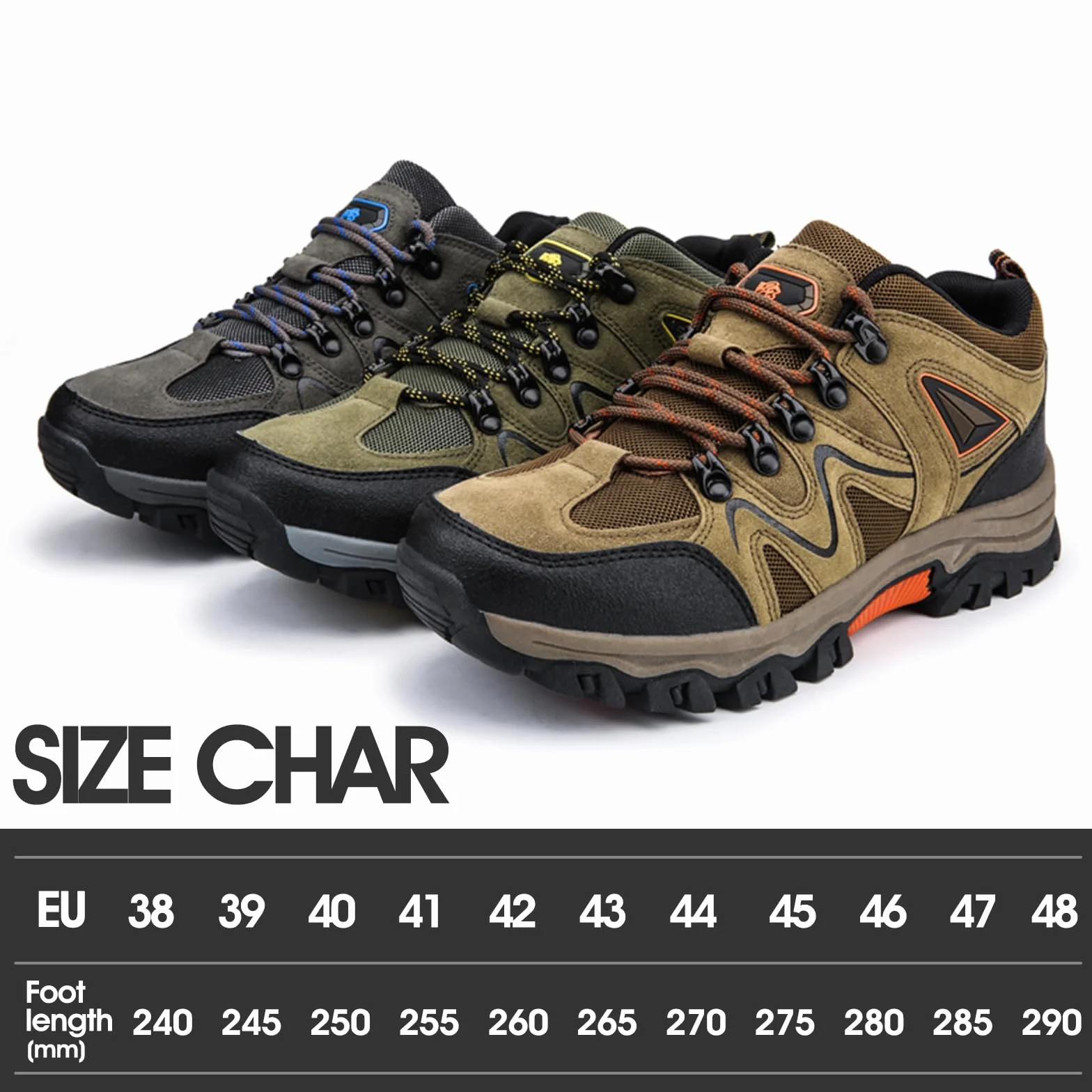 Chaussures de Randonnée Homme Trail Sport Confortables 38-48 EU