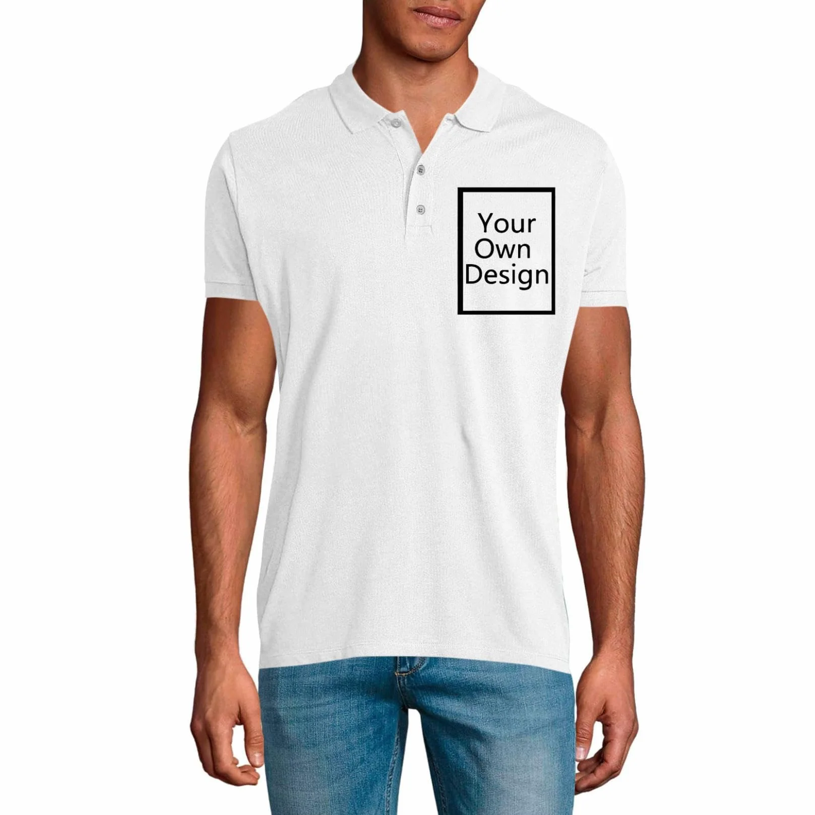 Polo Personnalisable Homme Photo Logo Texte Manches Courtes T Shirt Personnalisé Été Vêtements Travail Golf Tennis