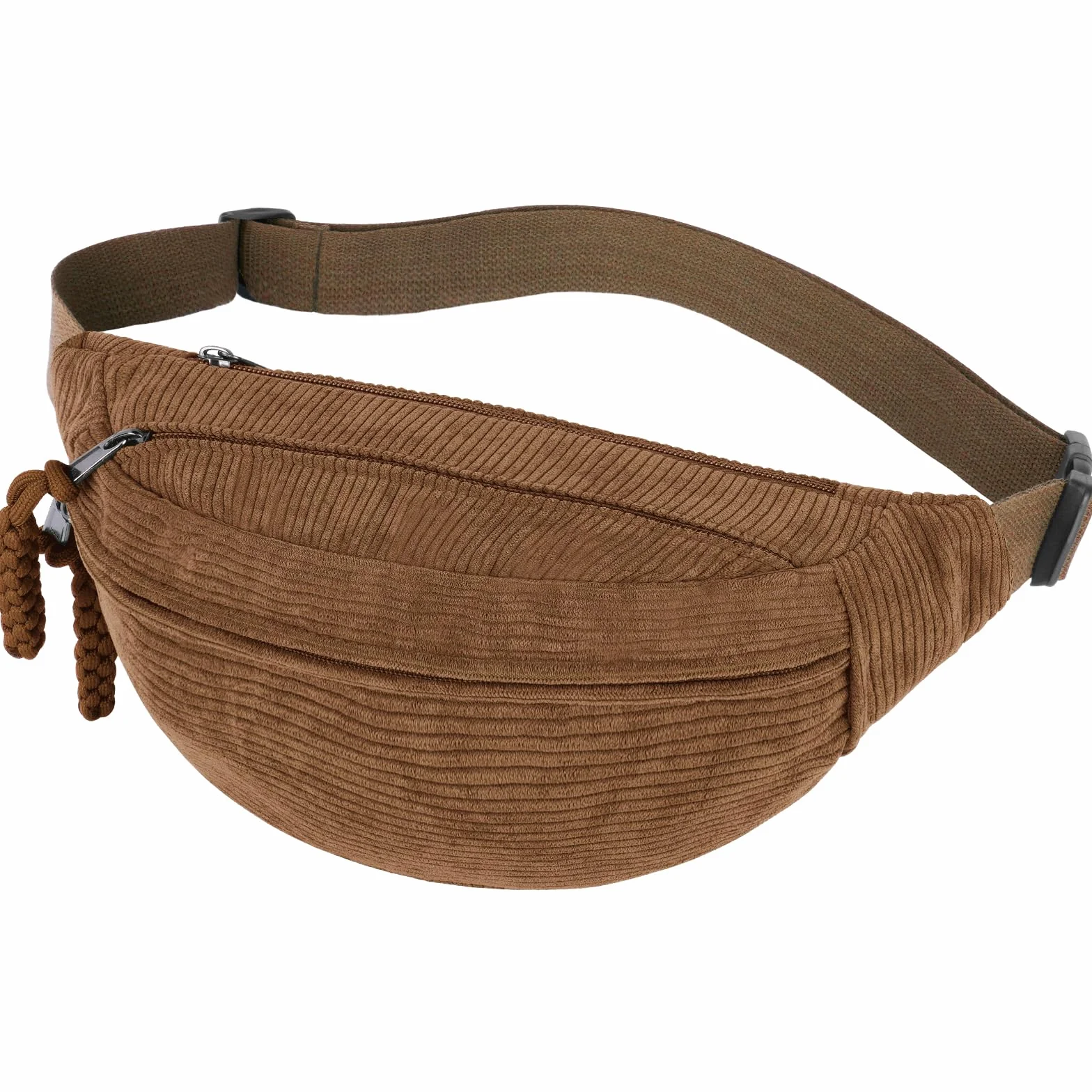 Sac Banane Velours Côtelé pour Femme avec Sangle Réglable, Sac de Voyage Polyvalent
