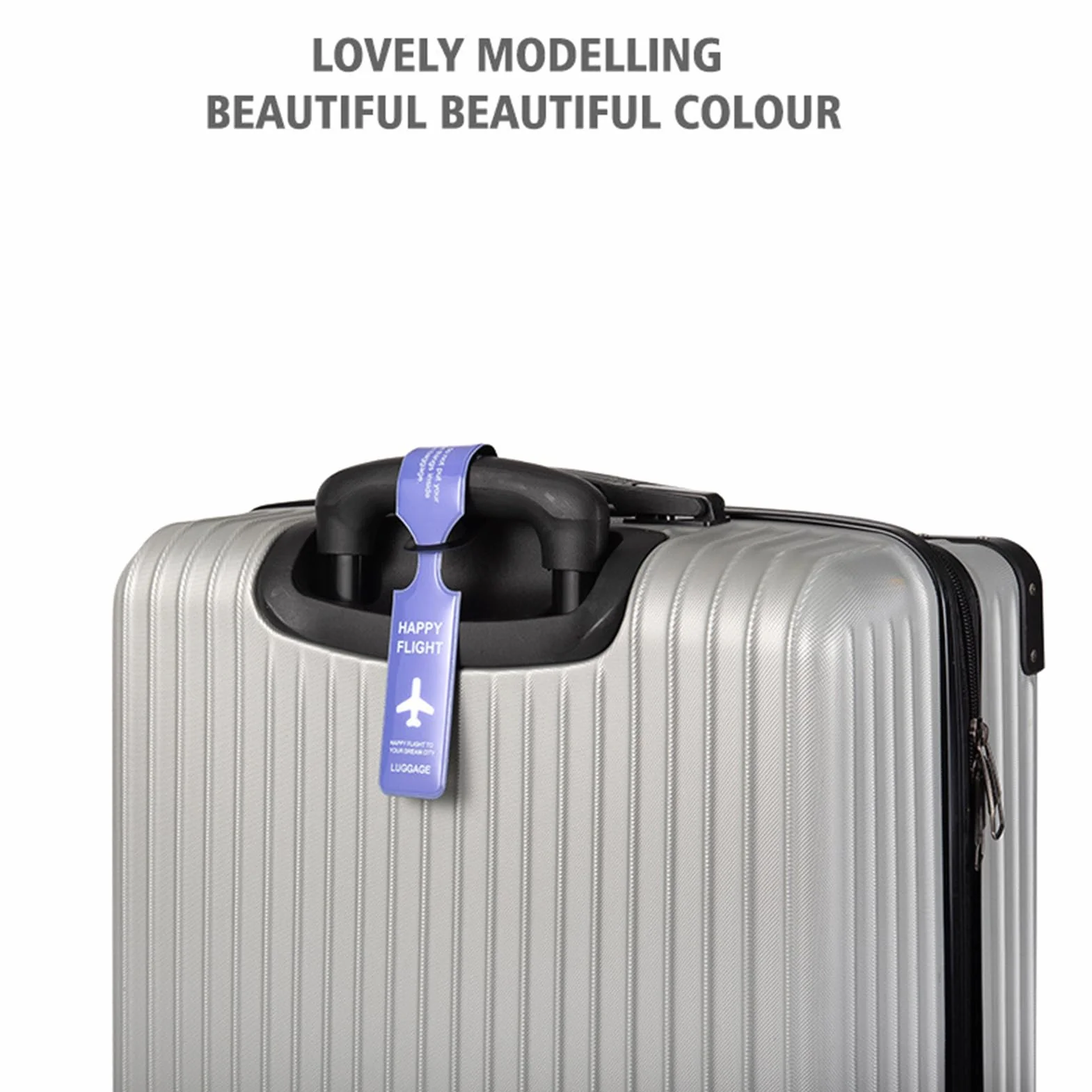 Veki Étiquettes à Bagages en PVC, Étiquettes d'Identification de Valises Étanches Multicolore A