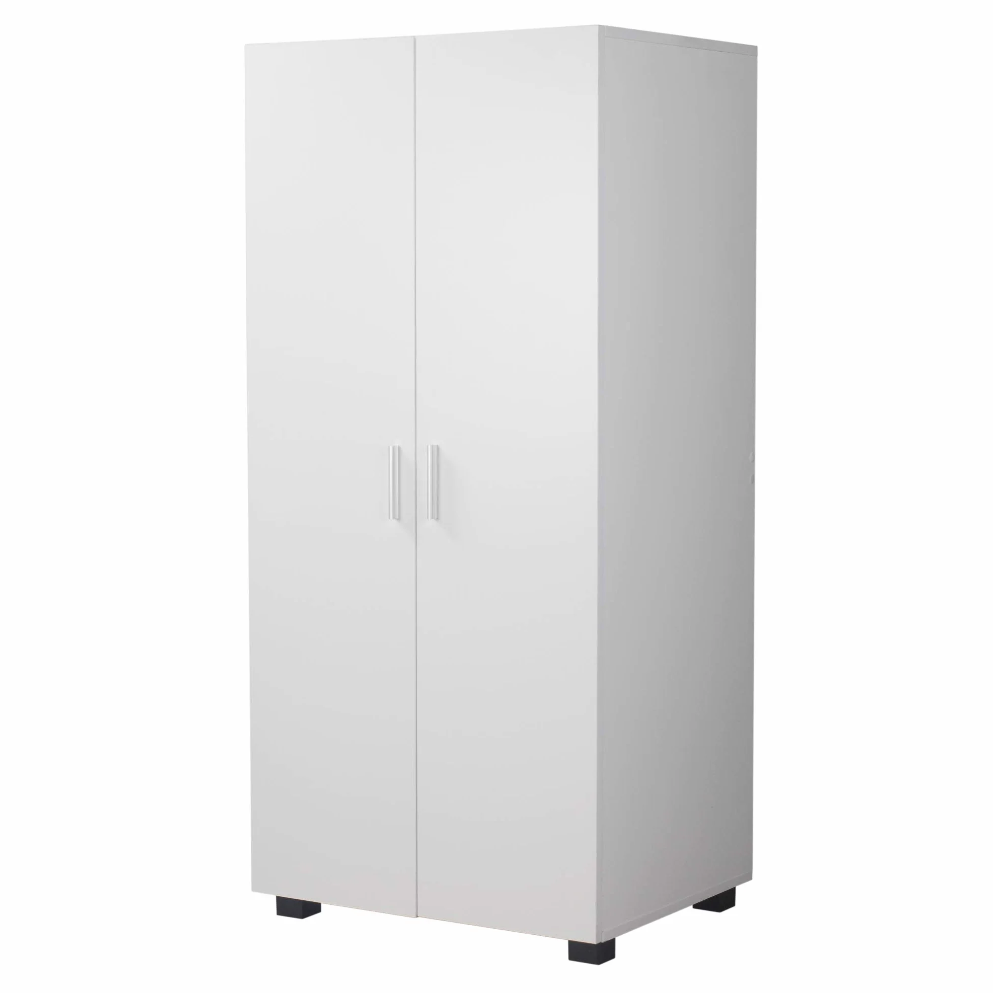 Armoire en bois 2 portes 2 tiroirs pour chambre d'enfant Blanc