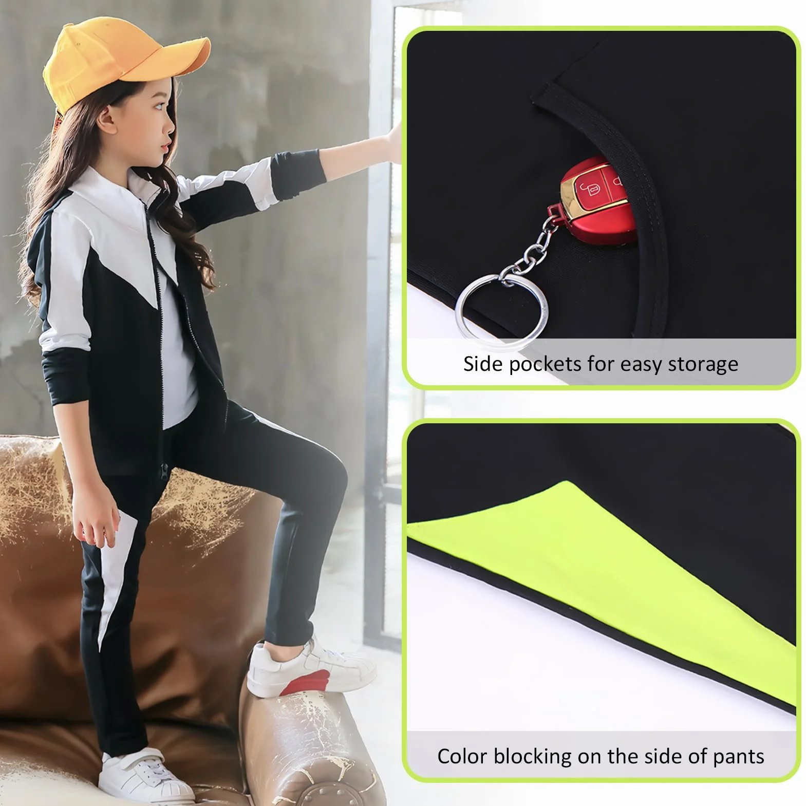 Ensemble de Survêtement Fille Pantalon Jogging Sport Vêtement