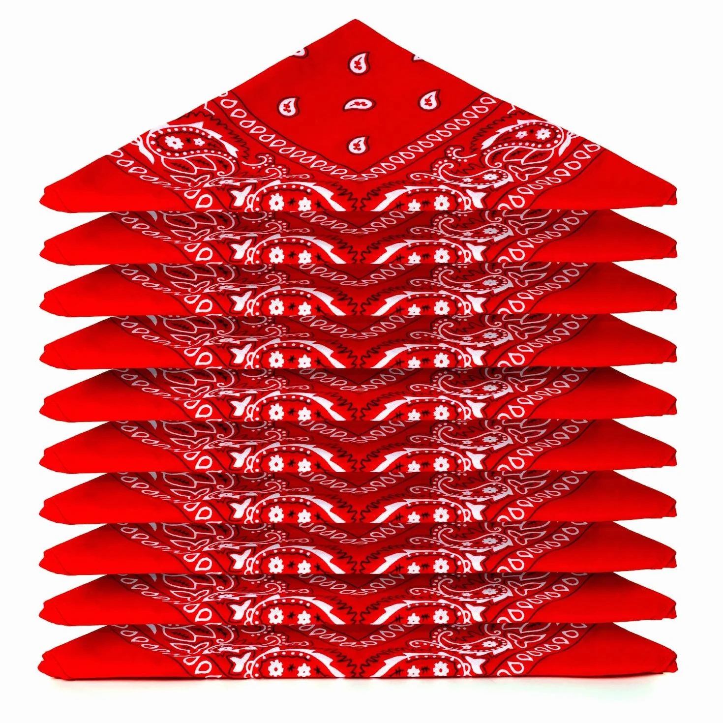 Lot de bandana 100% Coton Paisley 25 Couleurs au Choix - Lot 5/10/20