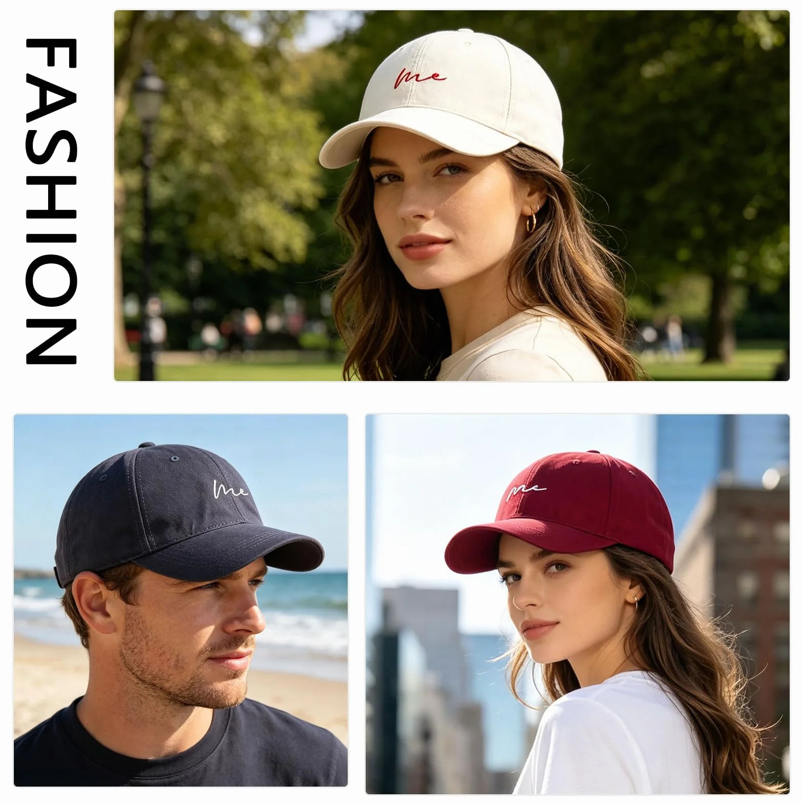 Casquette de Baseball Femme Protection UV Ajustable Respirante Taille Unique