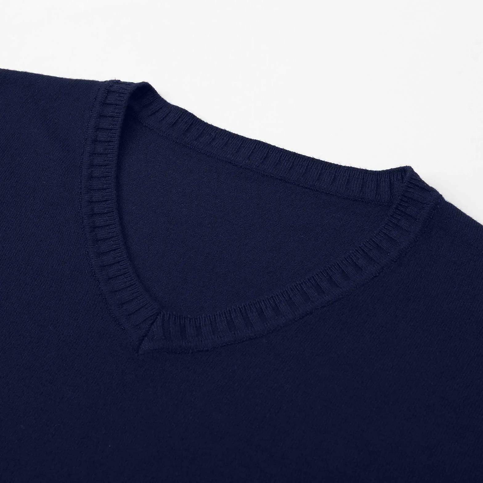 Generisch Pull à col en V pour homme - Coupe ajustée - Tricot à manches longues - Respirant - Léger - Pull d'hiver