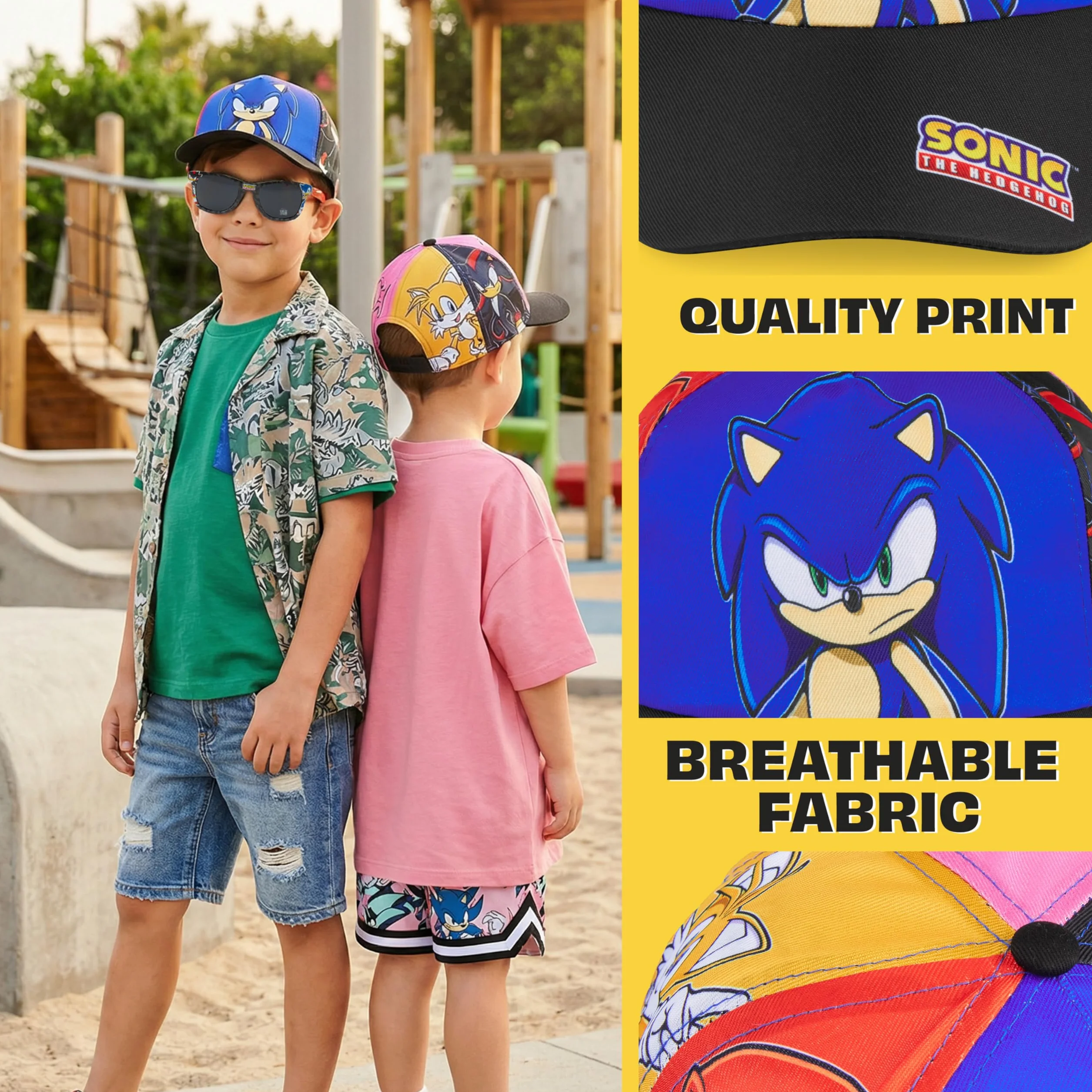 Disney Toy Story Sonic Casquette Baseball Lunette Soleil Enfant Garcon Protection UV Sports Voyage Accessoires Ete Cadeau