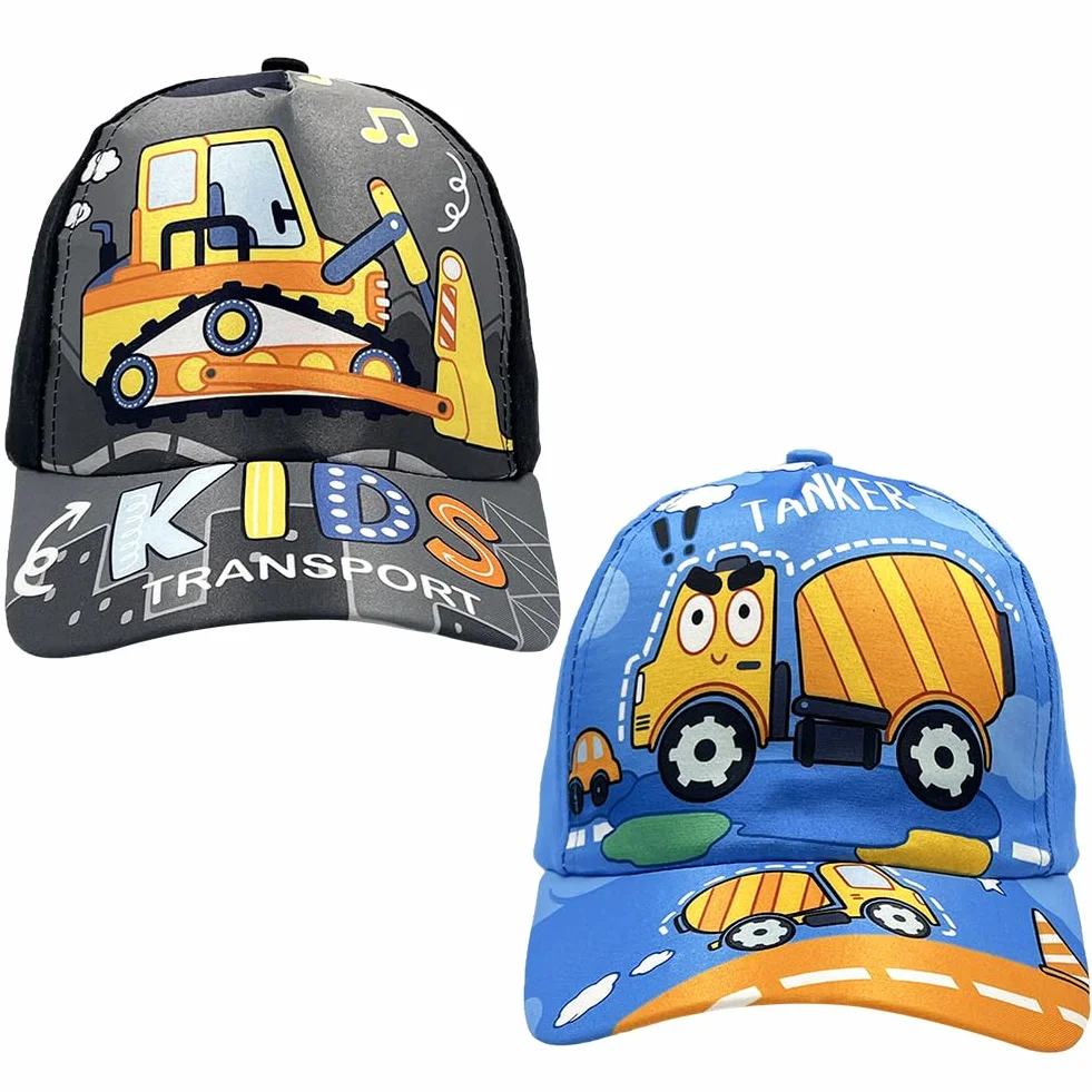 Casquettes Brodées Capybara Baseball pour Enfants en Coton Excavator Modèle Sport Outdoor