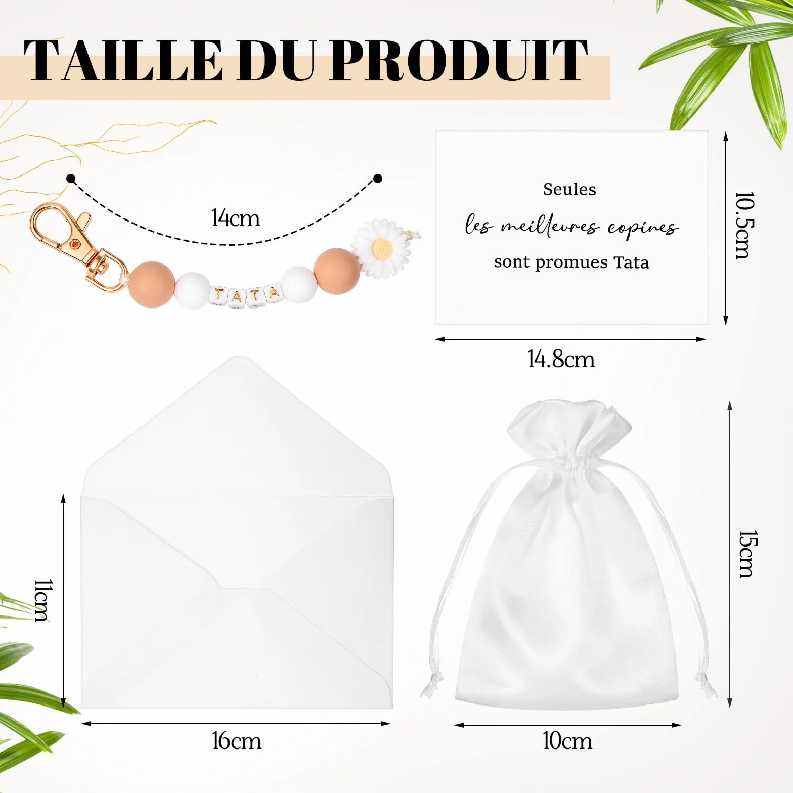 Hestya Porte-Clés Carte Annonce Grossesse Tata Mamie Marraine Témoin avec Enveloppe Cadeau