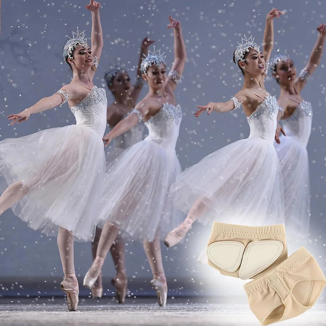 Pieds String pour Danse Ballet Belly Chaussettes Pad Chaussures Femmes Lyrique Toe Undies Demi Ballet Danse Chaussures Pattes Demi-Chaussures (S)
