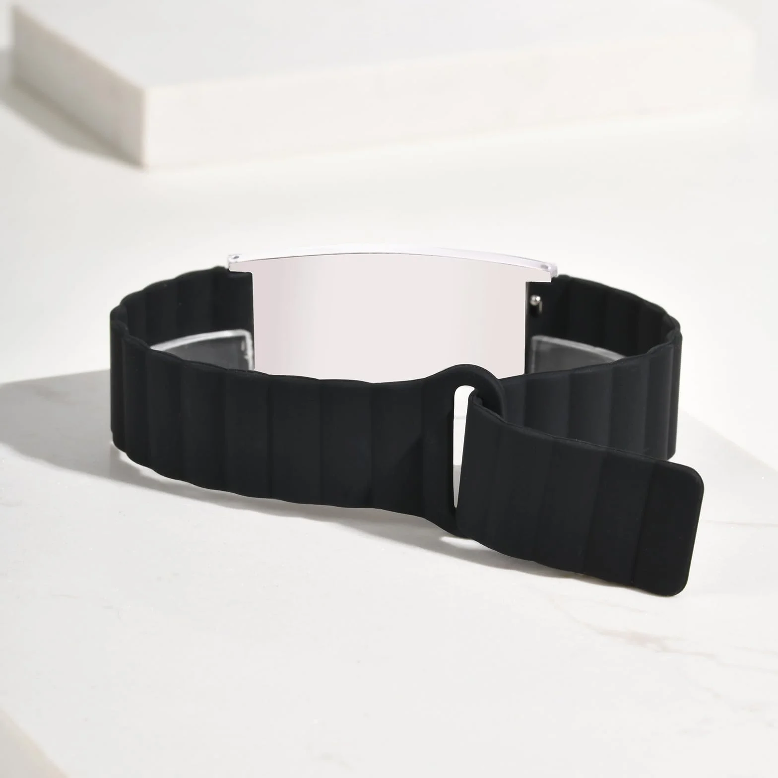 Gamtic Bracelet Médical Personnalisé Homme Femme - Imperméable Silicone Magnétique Réglable ID Sécurité SOS Sport Fitness