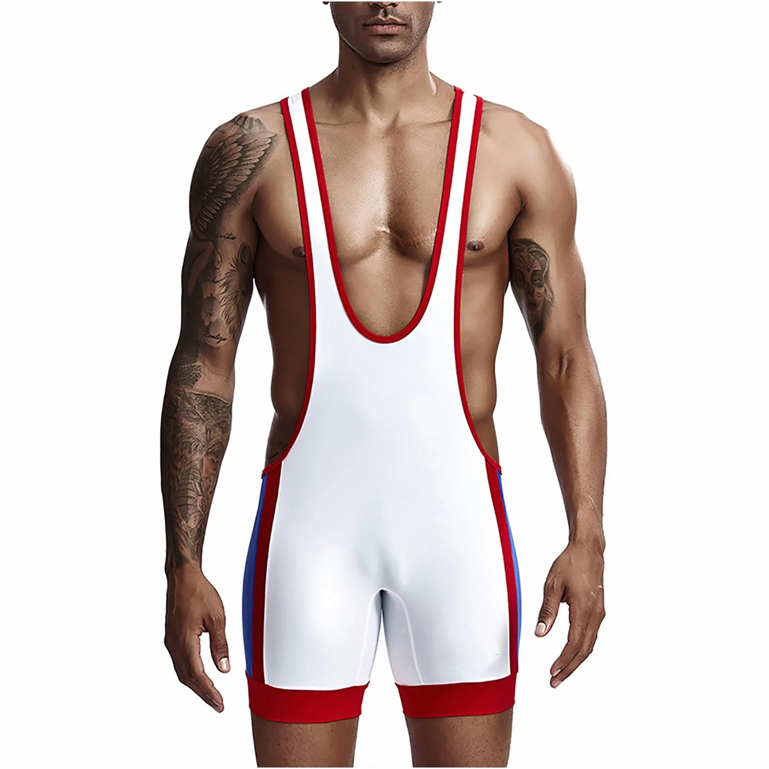 Combinaison de lutte pour homme, maillot moulant uniforme de sport une pièce