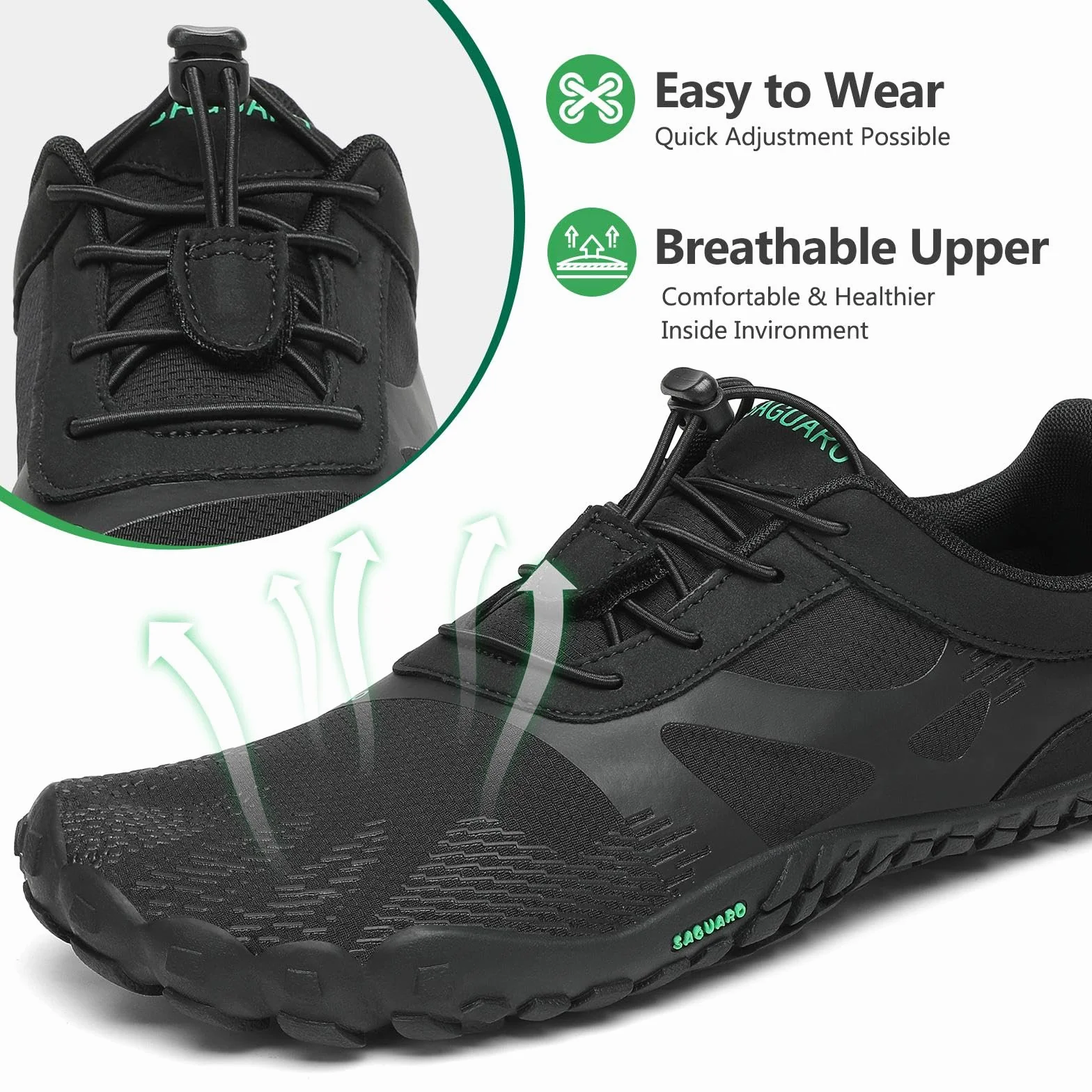 SAGUARO Chaussures de Trail Homme Femme Chaussures Barefoot