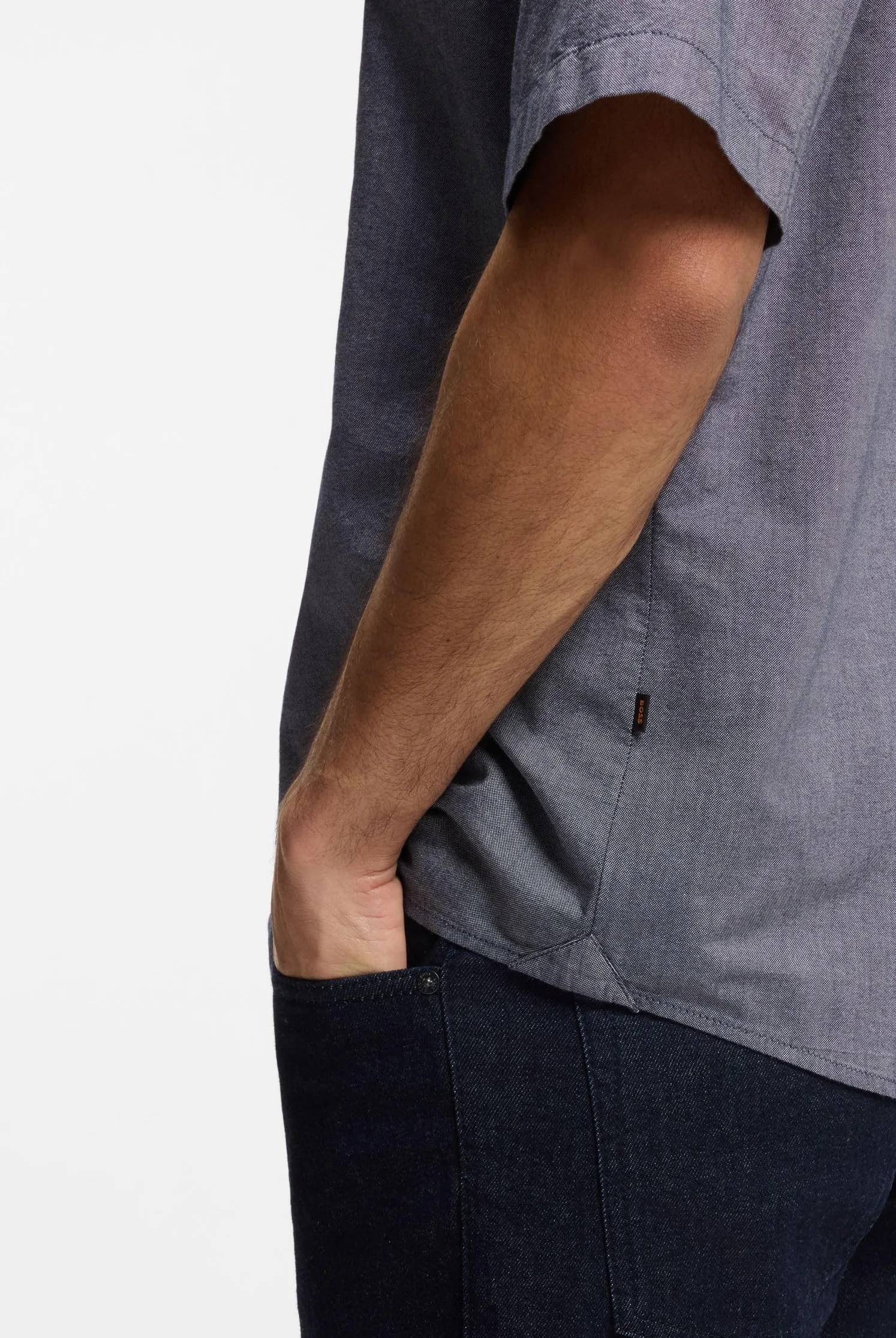 BOSS Hommes Chemise Regular Coton Oxford Doux Lavé