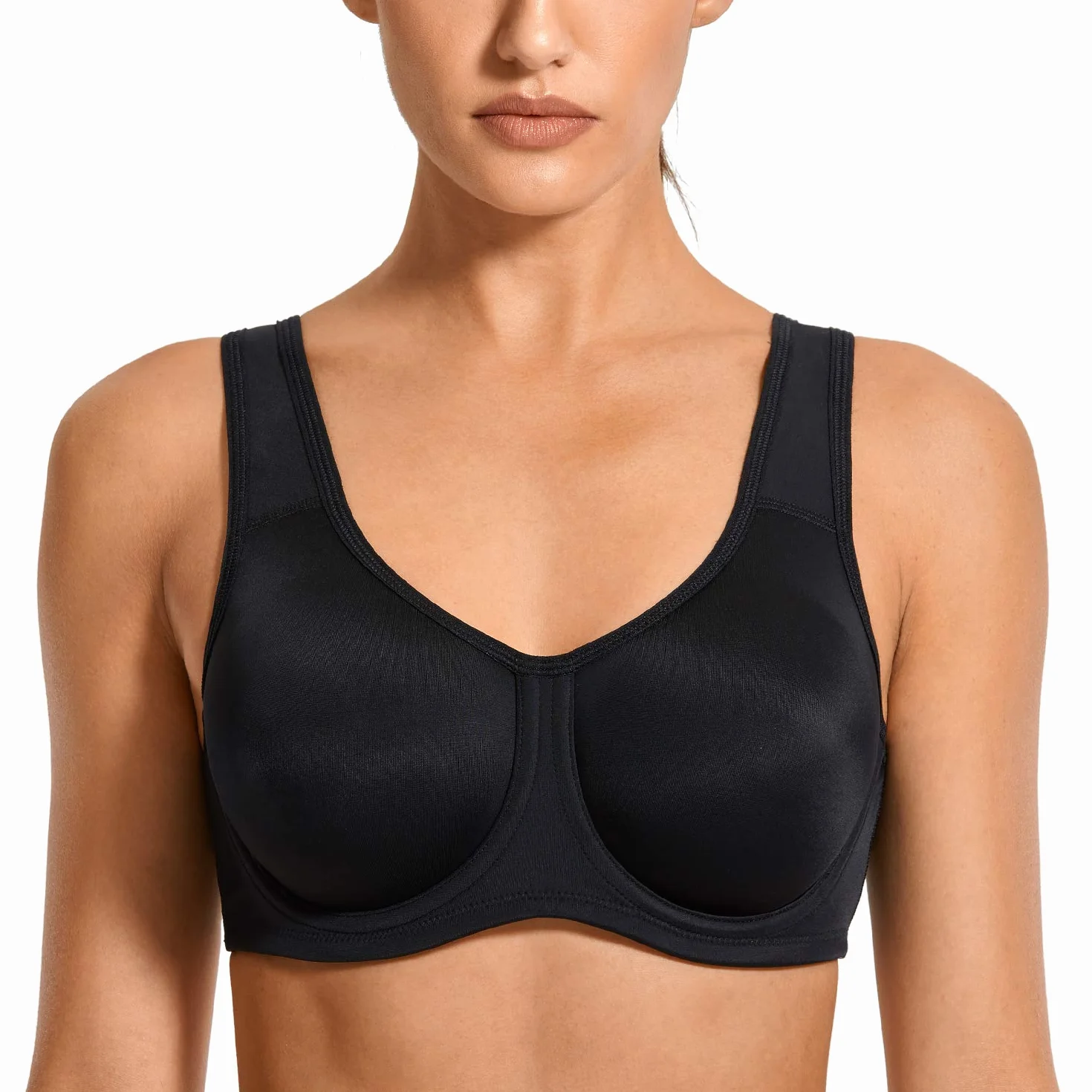 SYROKAN Soutien Gorge Sport Femme avec Armature Grande Taille