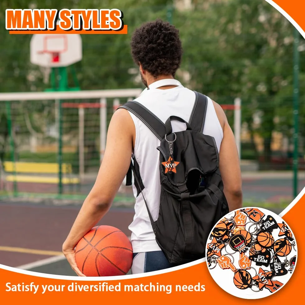 Porte-Clés Basketball 27 Pièces PVC Cadeau Anniversaire Garçon Hommes Femmes Enfants