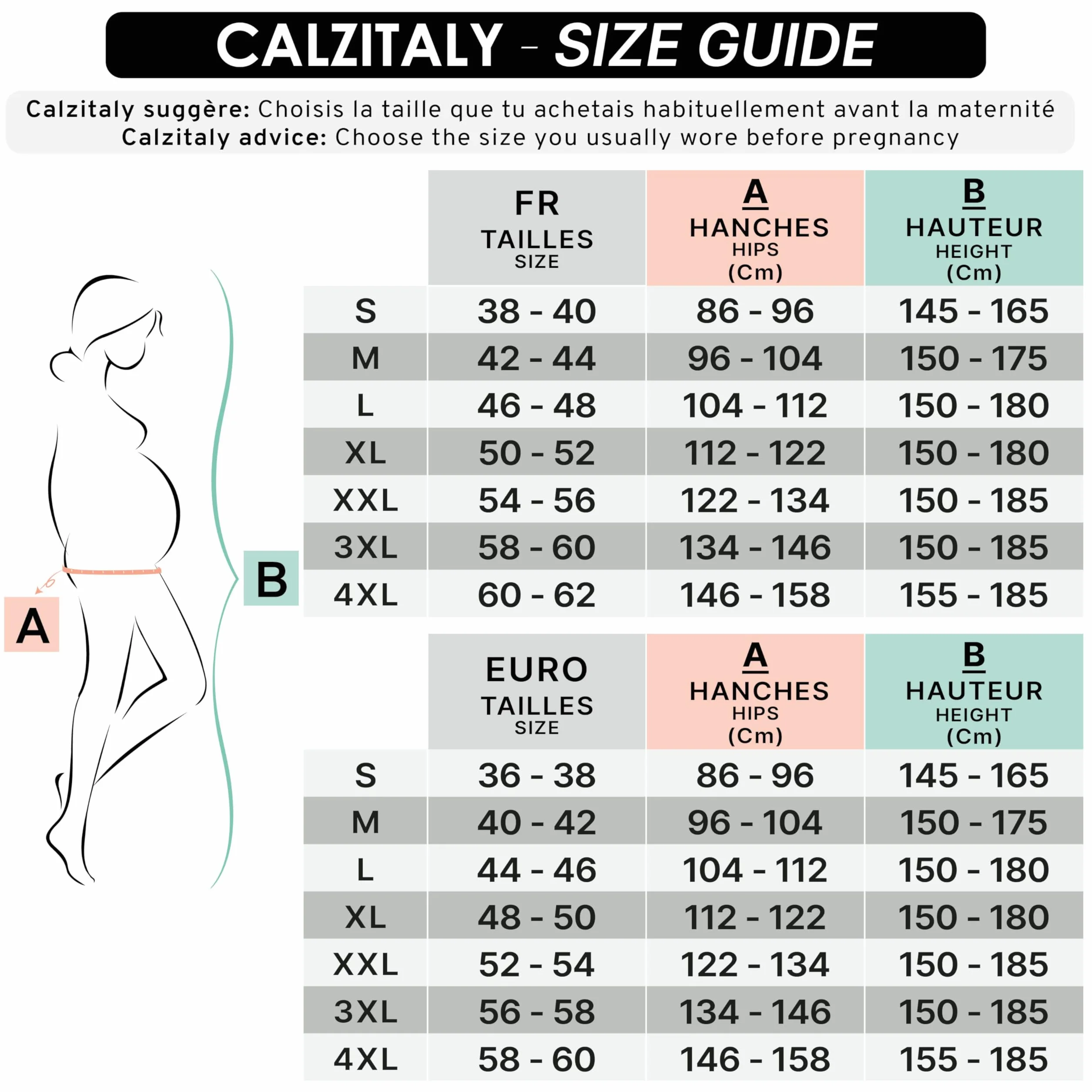 CALZITALY Collant maternité 150 DEN Viscose Cachemire Made in Italy