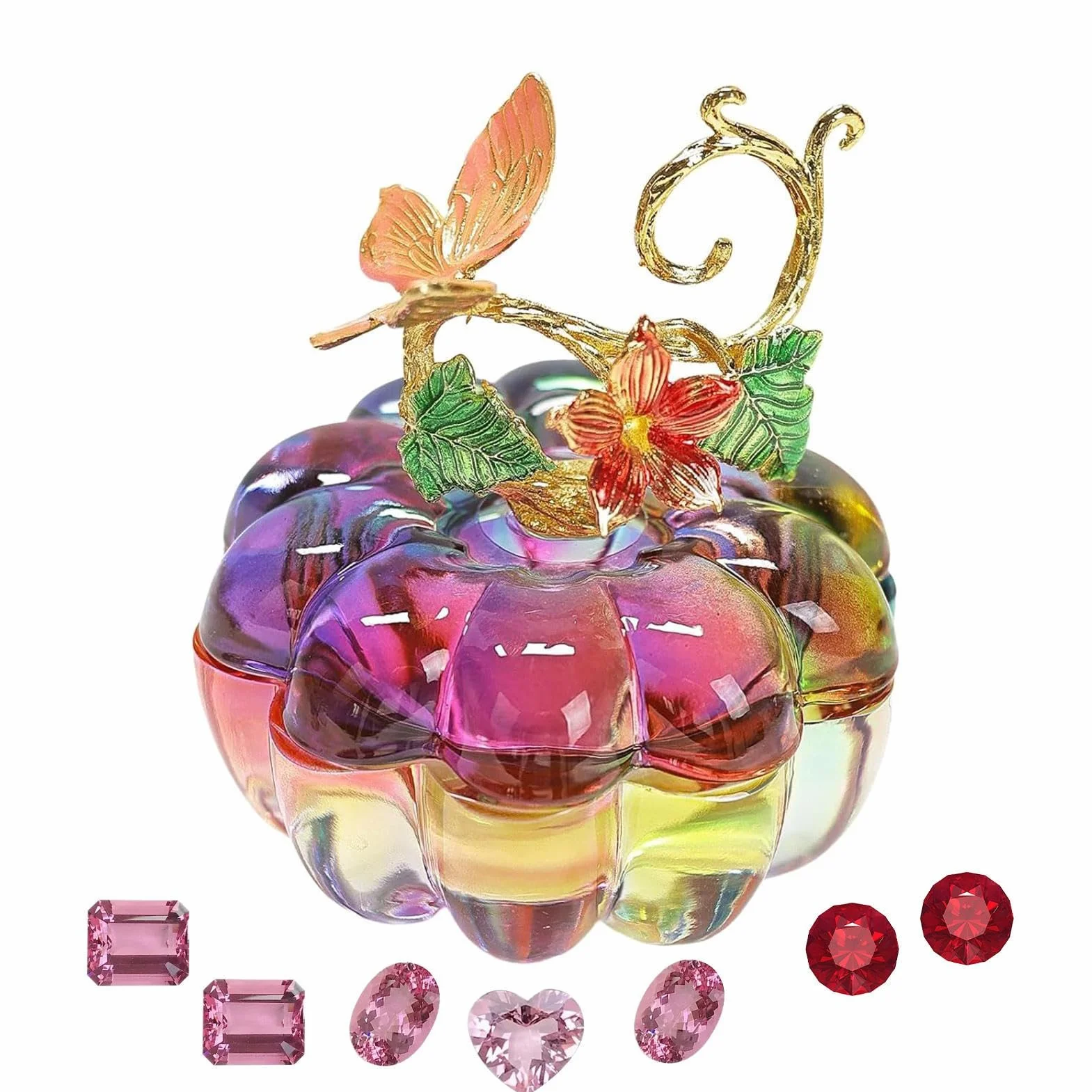 Générique Boîte à bijoux papillon – Vitrine organisateur de rangement élégant pour boucles d'oreilles, cadeau décoration