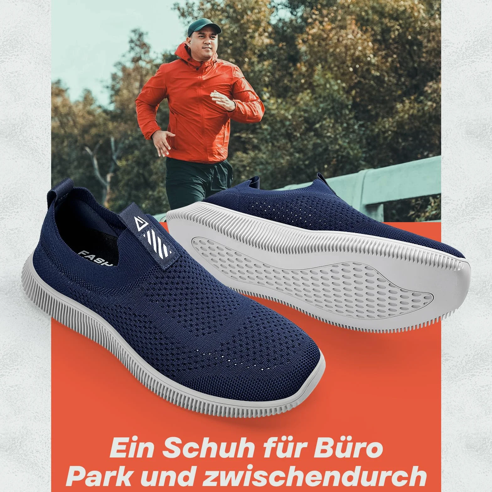 Chaussures Slip on Sneakers sans Lacets De Course Sport Casual Respirantes Légères Outdoor Fitness Gym