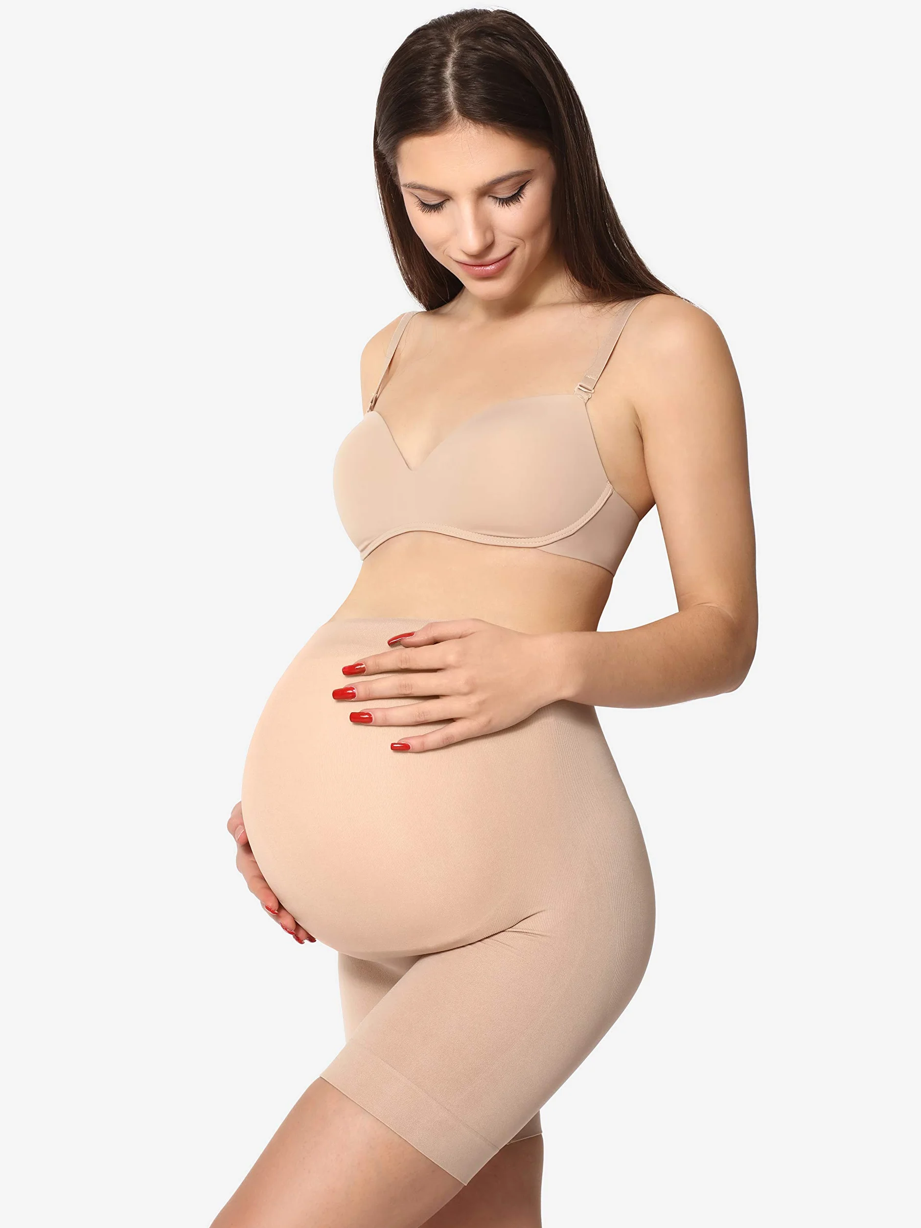 Be Mammy Shorts de Maternité Taille Haute sans Coutures Latérales Lingerie de Grossesse
