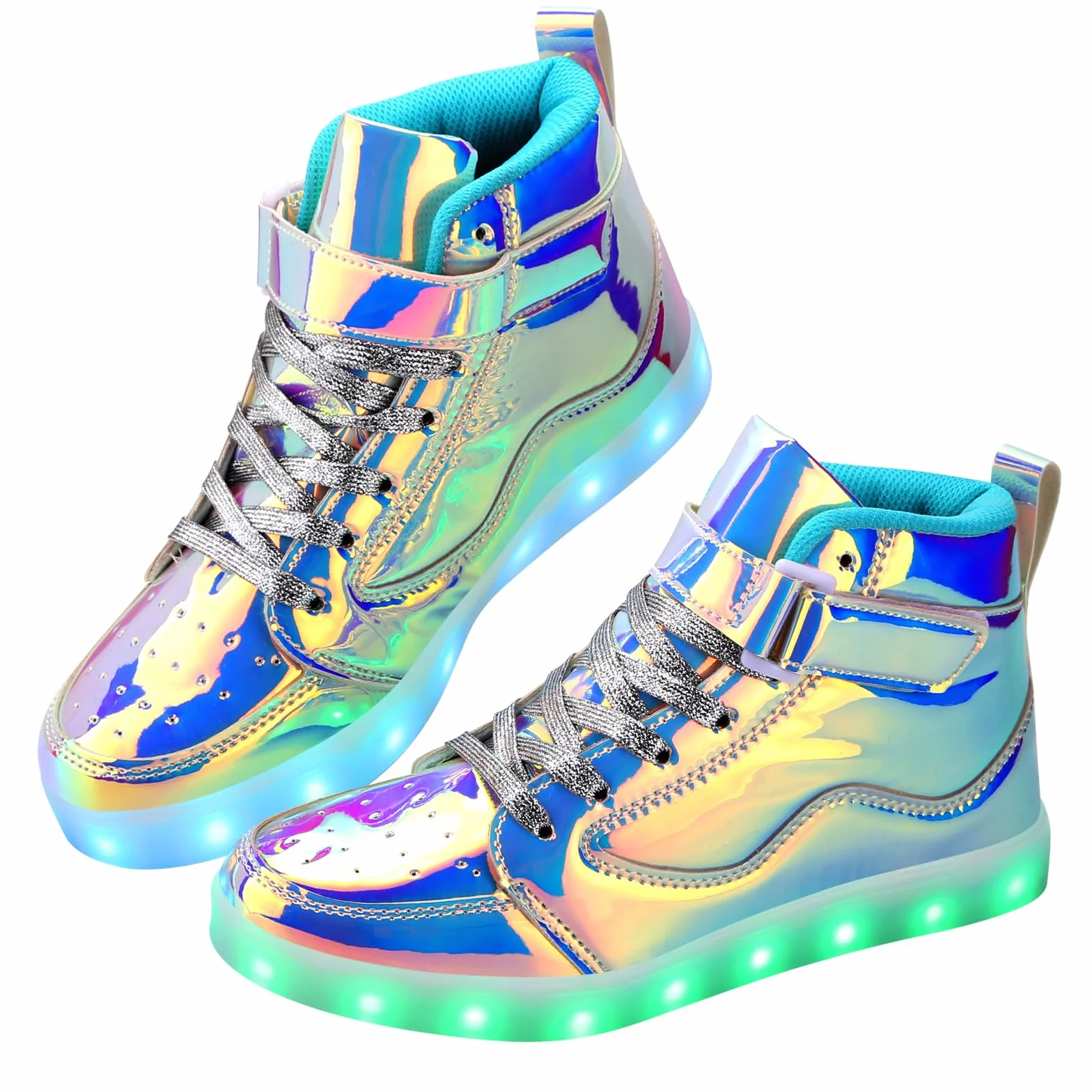 Chaussures lumineuses à LED USB Baskets montantes phosphorescentes homme femme danse fête