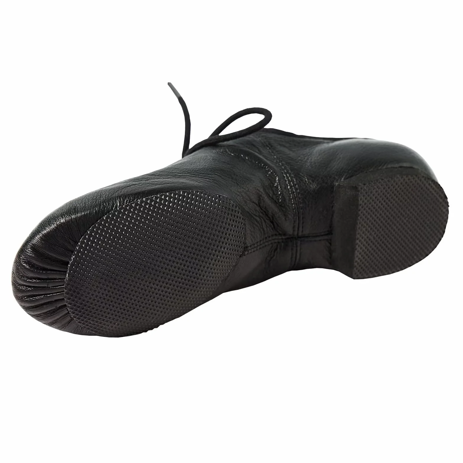 Chaussures de Jazz Cuir Véritable Semelle Fendue Enfiler Lacet