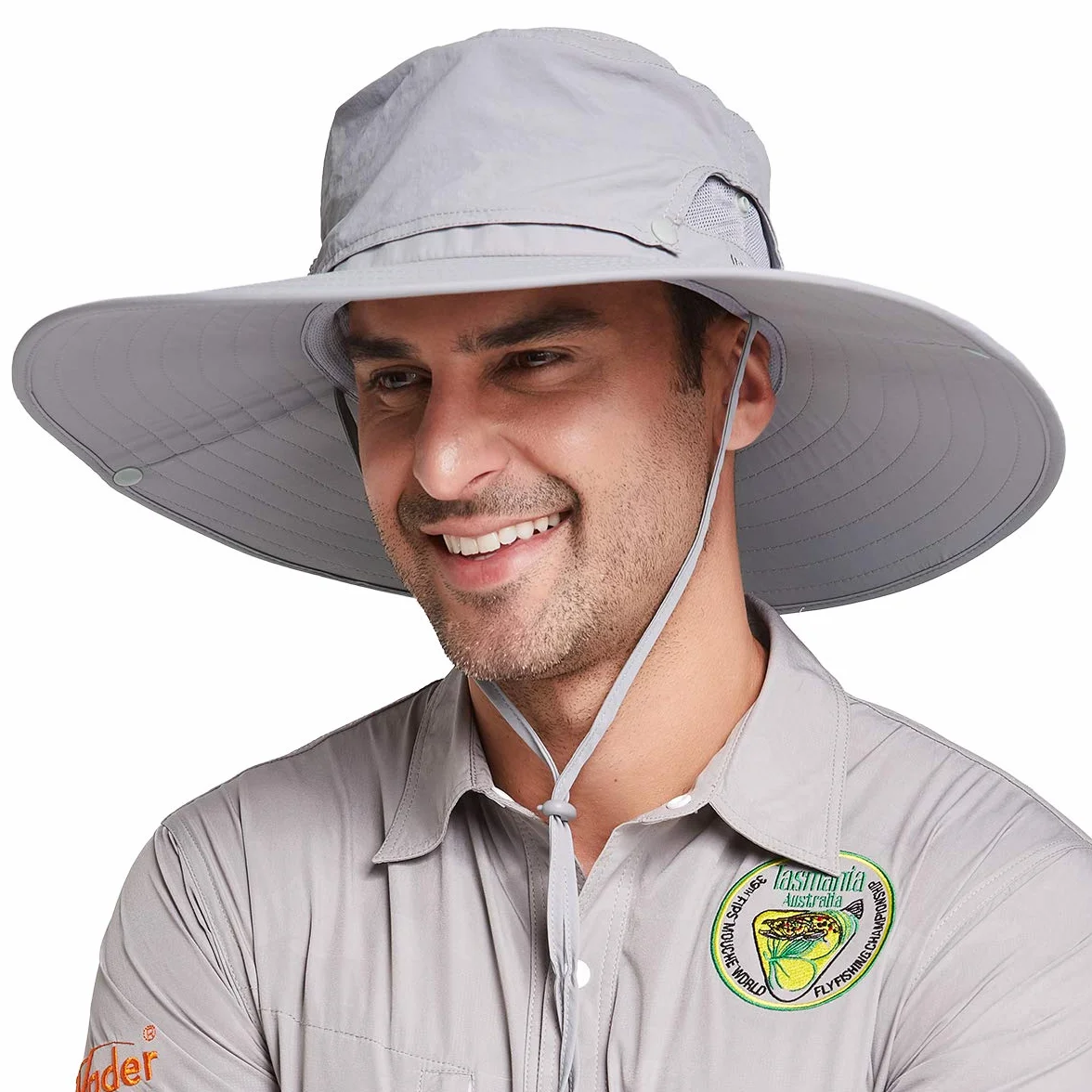 Chapeau Soleil Homme Anti UV UPF50+ Lare Bord Ete Mesh Respirant