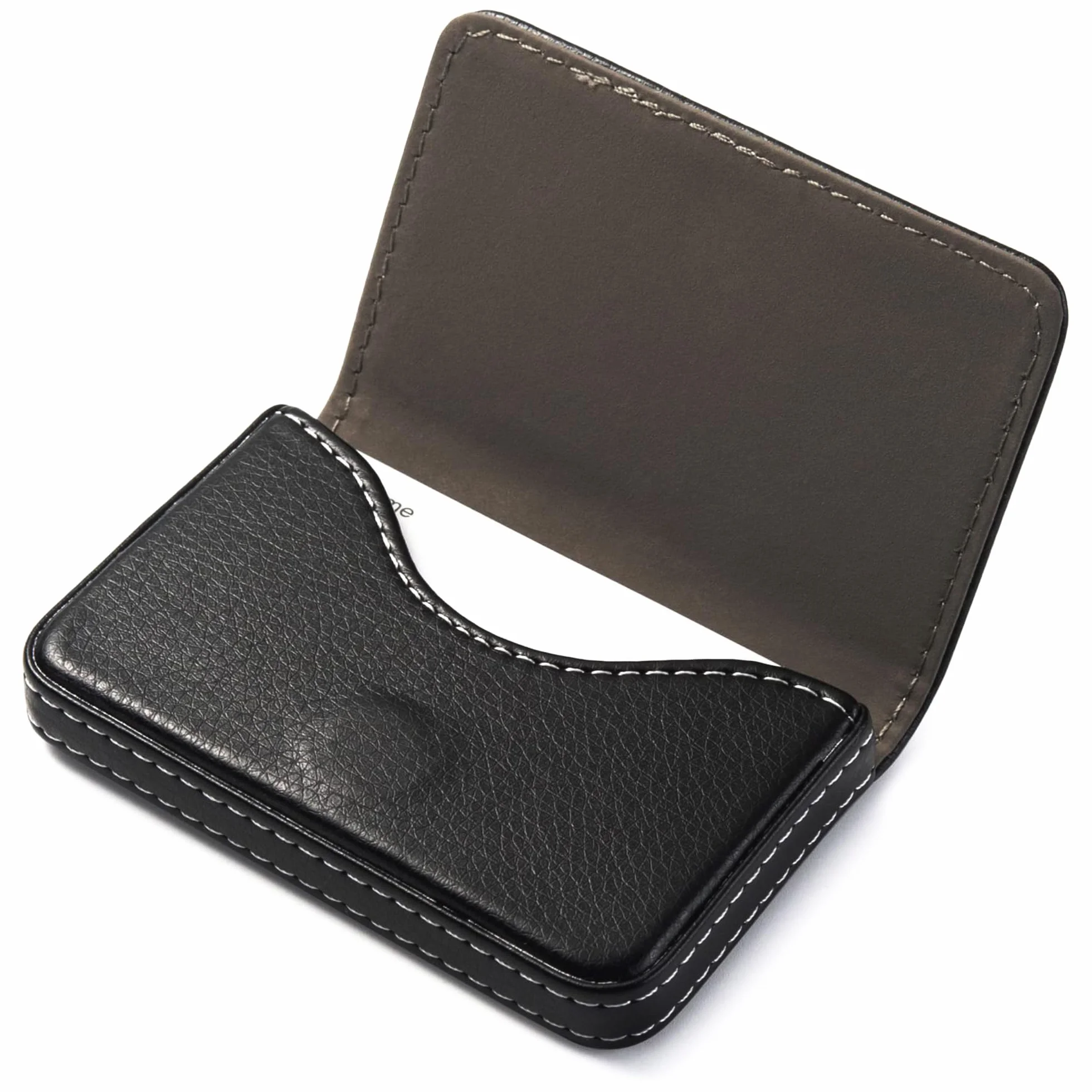 Porte Carte de Visite Slim Étui Noir 9.6x6.5x2cm Business Card Holder