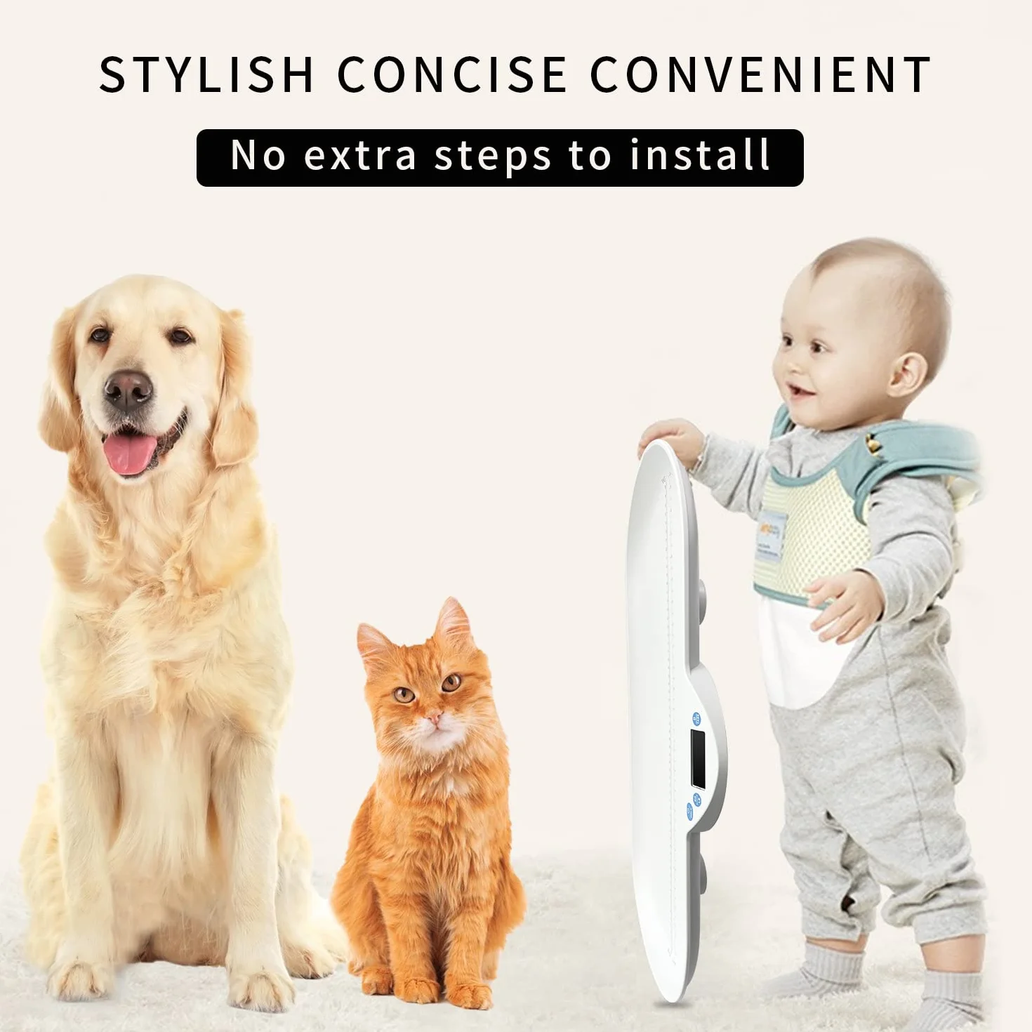 Pèse-personne électronique multifonctionnel pour adultes, bébés, chatons et chiots