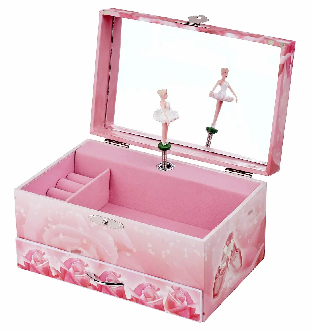 Boite à Bijoux Musicale Phosphorescente Ballerine Rose Trousselier