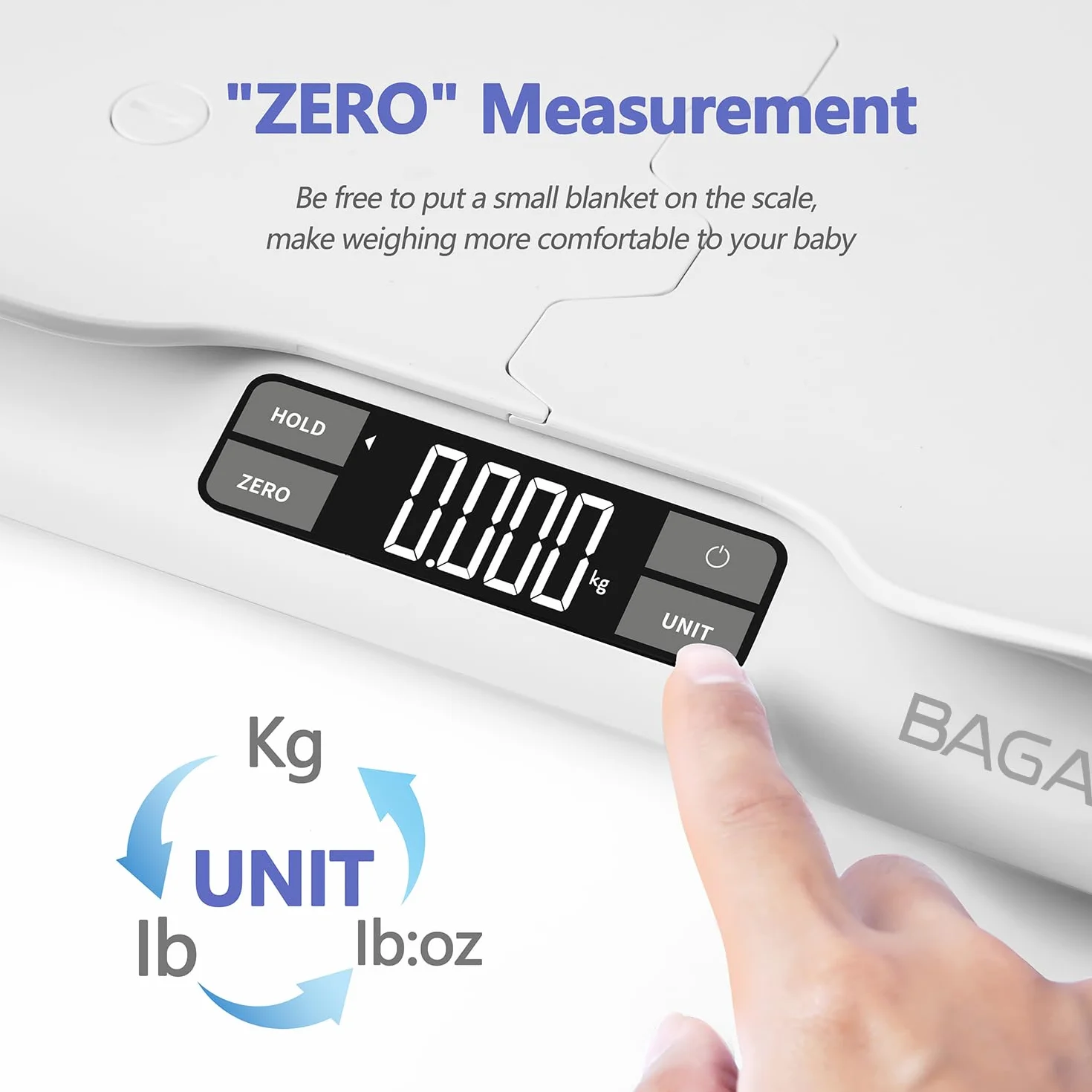 BAGAIL Pèse-bébé Numérique 30kg Balance pour Enfants Animaux