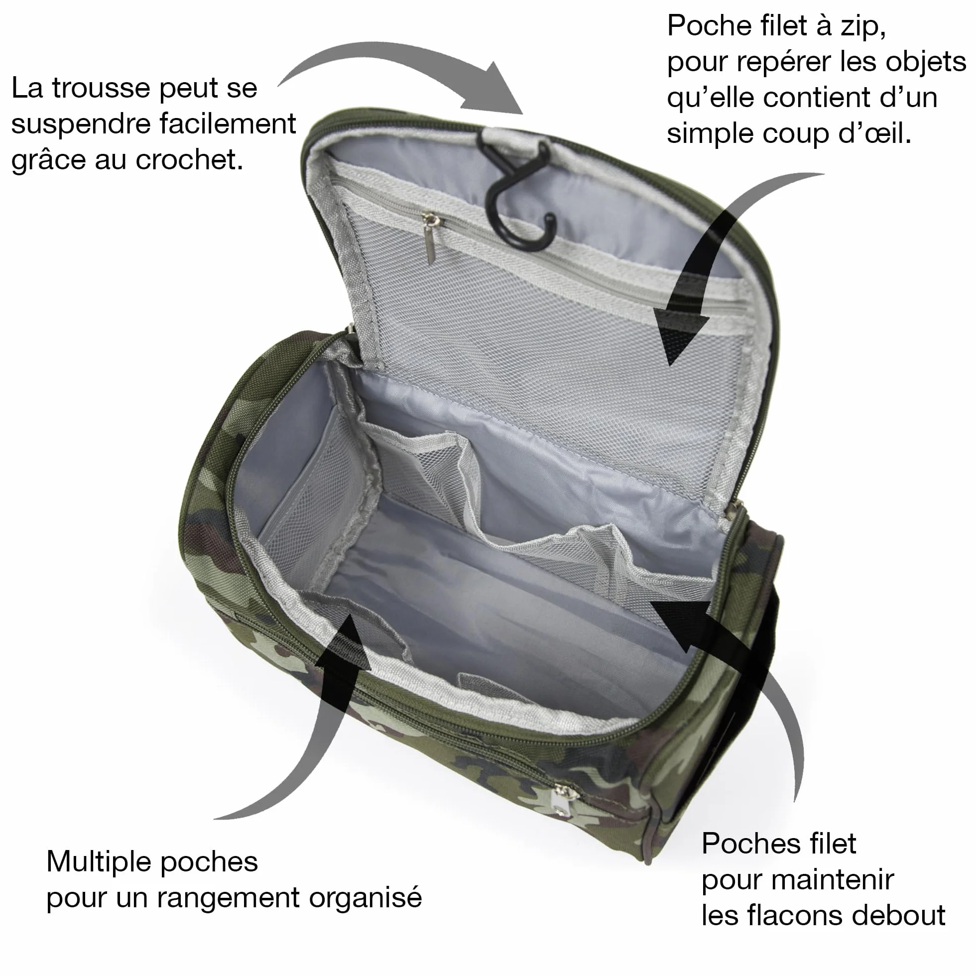 Kinston Vanity Trousse de Toilette Voyage cosmétiques Suspendre