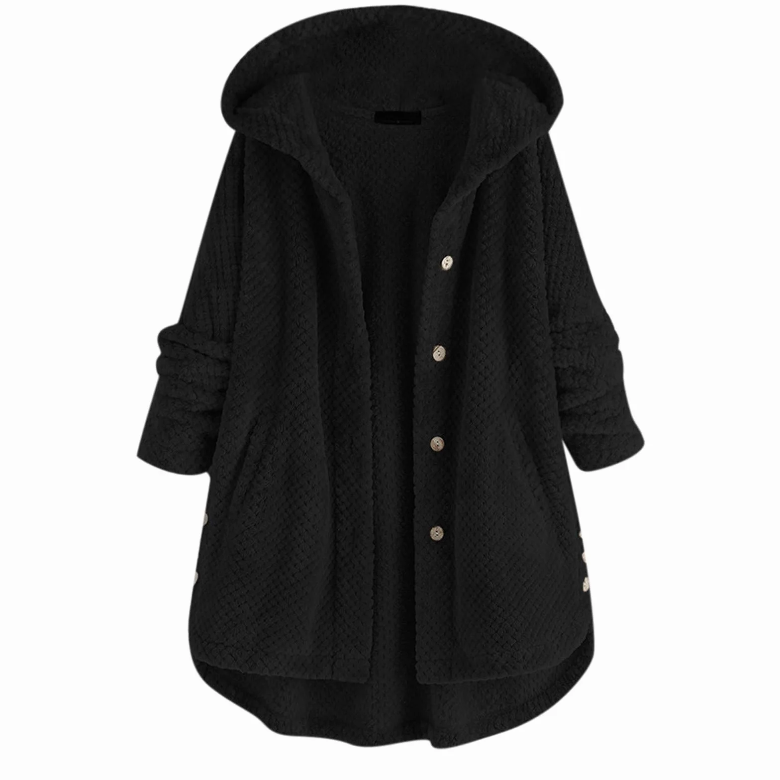 Vestes longues femme manteaux en peluche boutonnés coupe-vent veste de sport mi-saison hiver