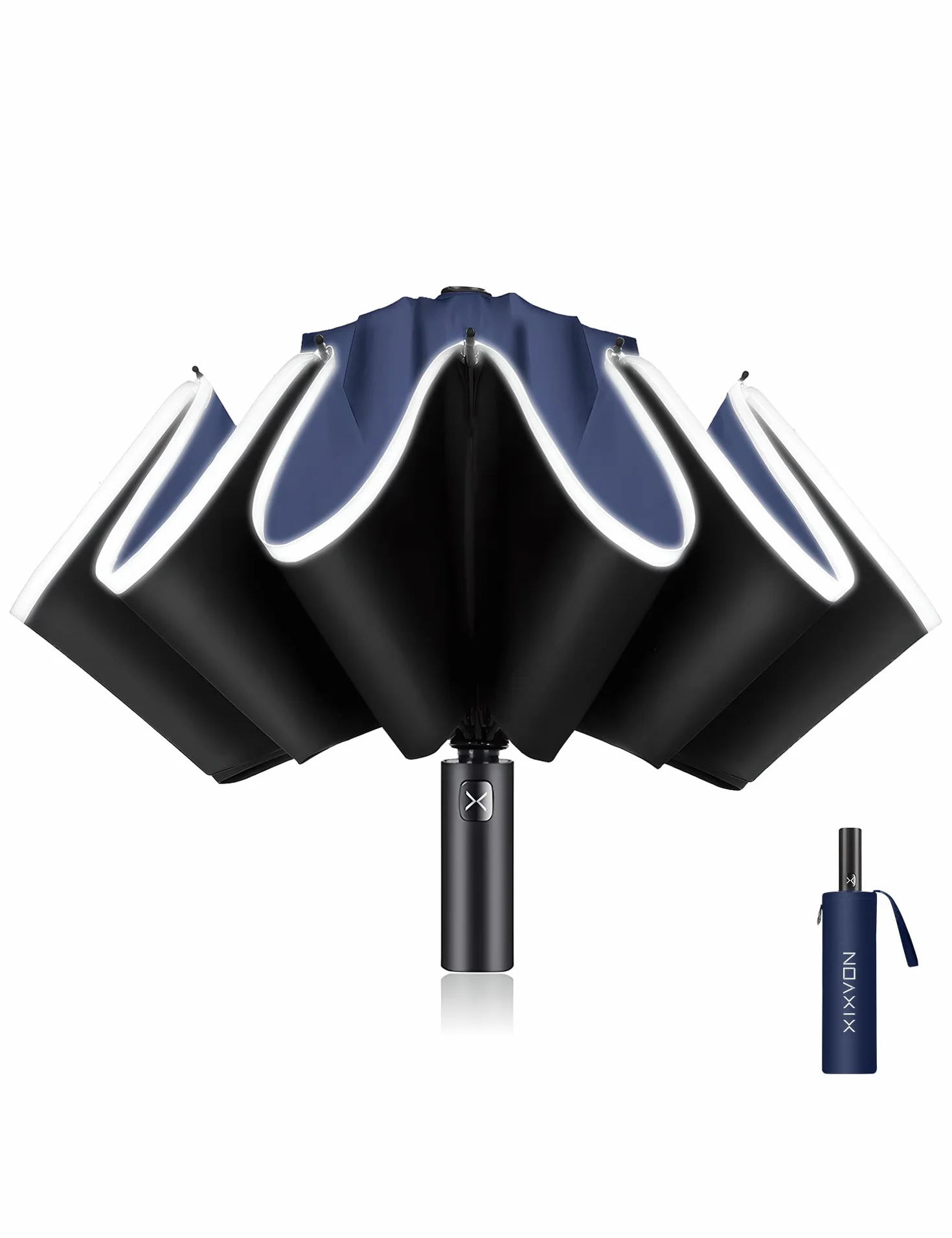 XIXVON Parapluie Inversé Protection UV 50+ RéSistant Au Vent Automatique Pliant