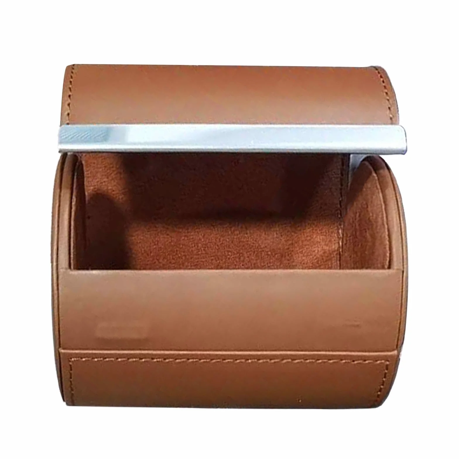 Étui à cravate de voyage homme cuir synthétique noir 8,5 x 11 cm