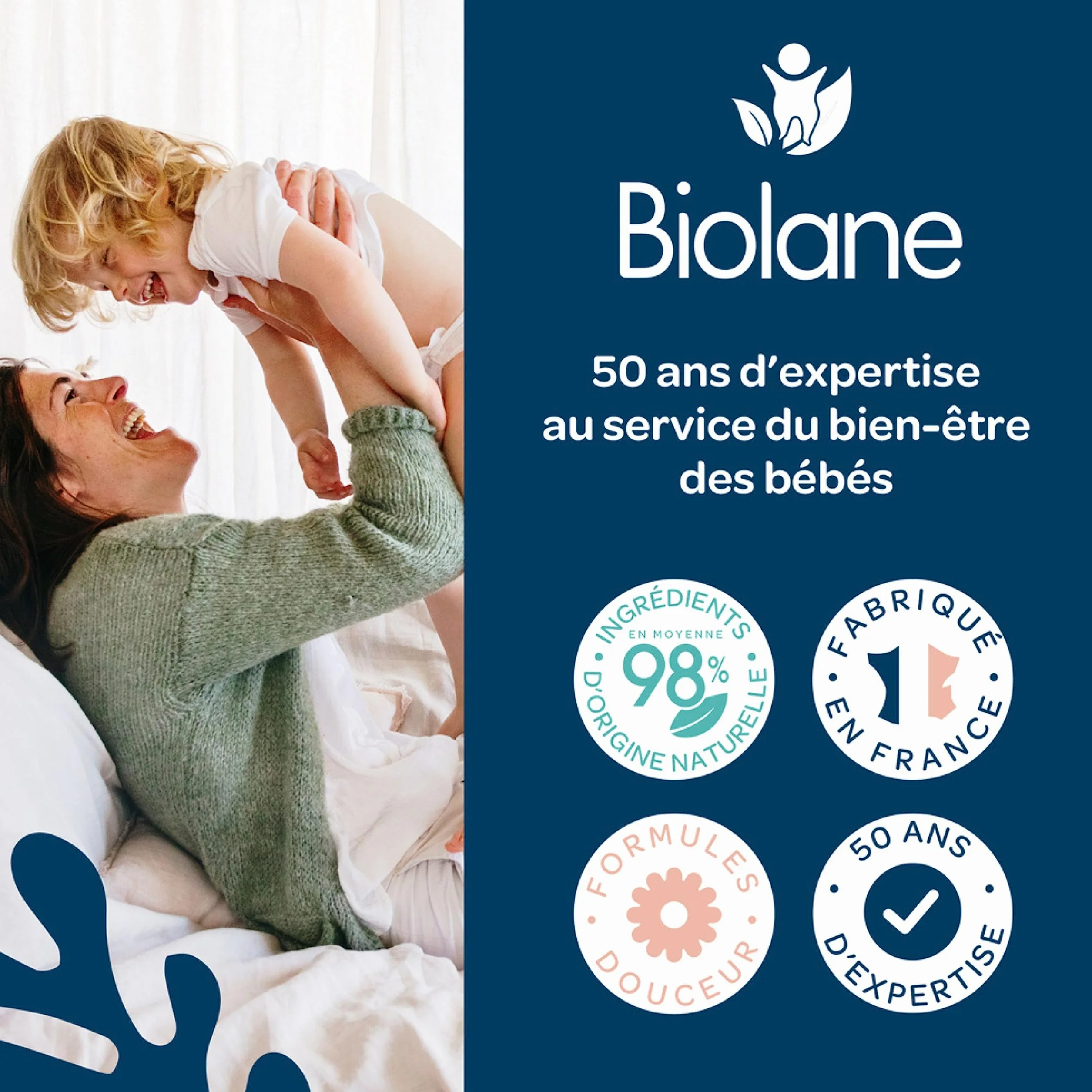 BIOLANE Shampoing bébé Croûtes de lait 150ml 98% Naturel Testé Dermatologiquement