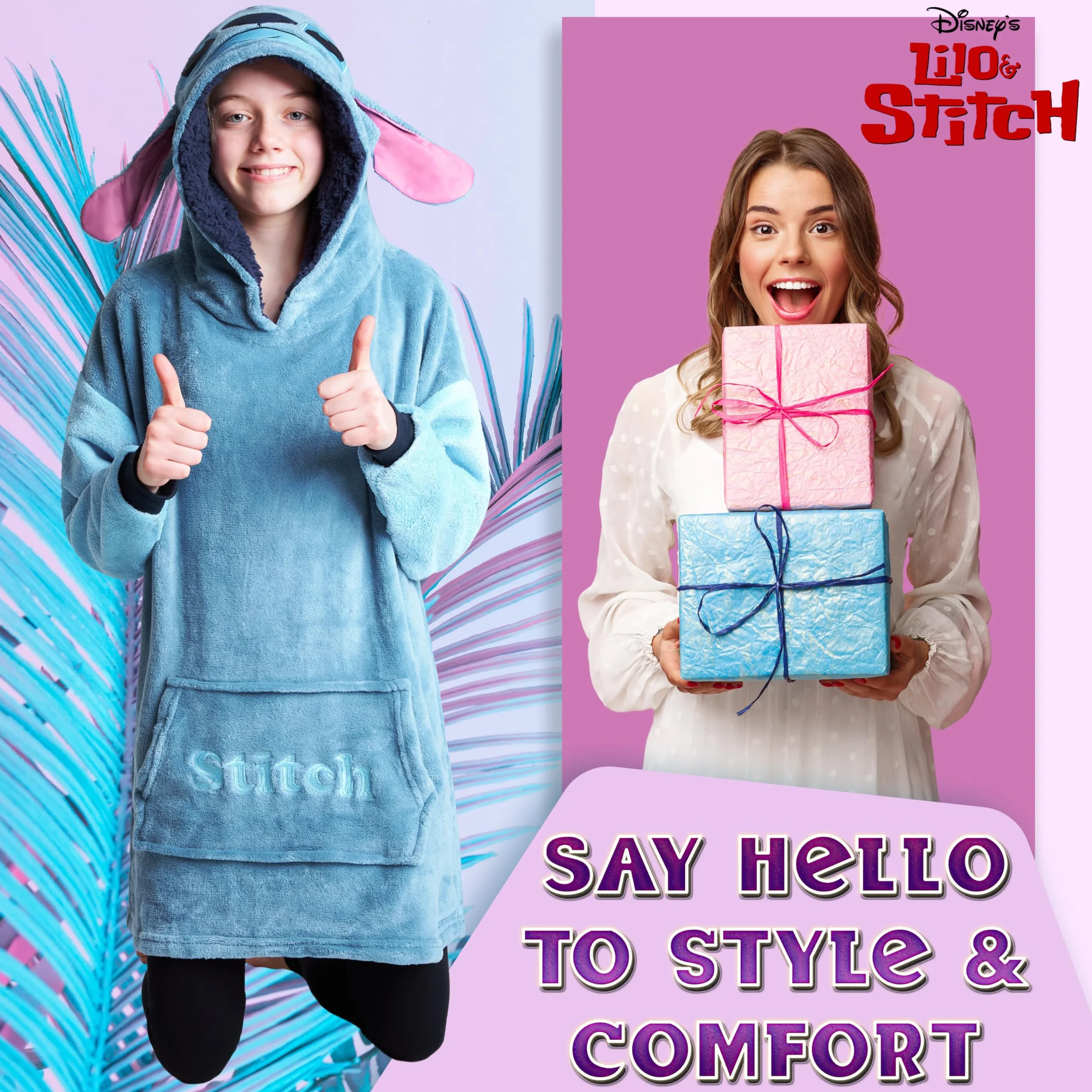 Disney Sweats à Capuche Fille Pull Stitch Polaire Oversize Taille Unique