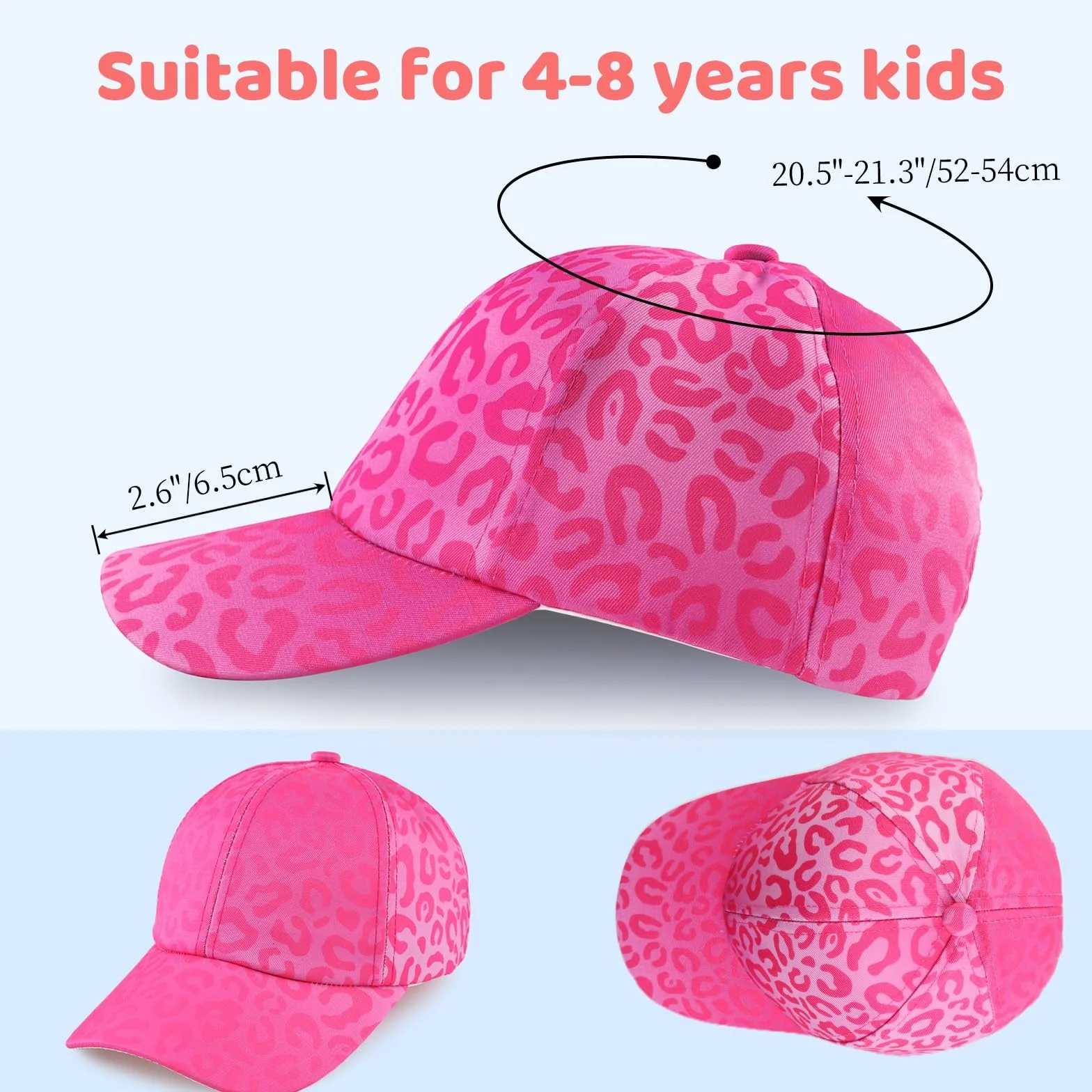 Casquette Enfant Fille Été Chapeau de Soleil Chat Floral Papillons Bébé