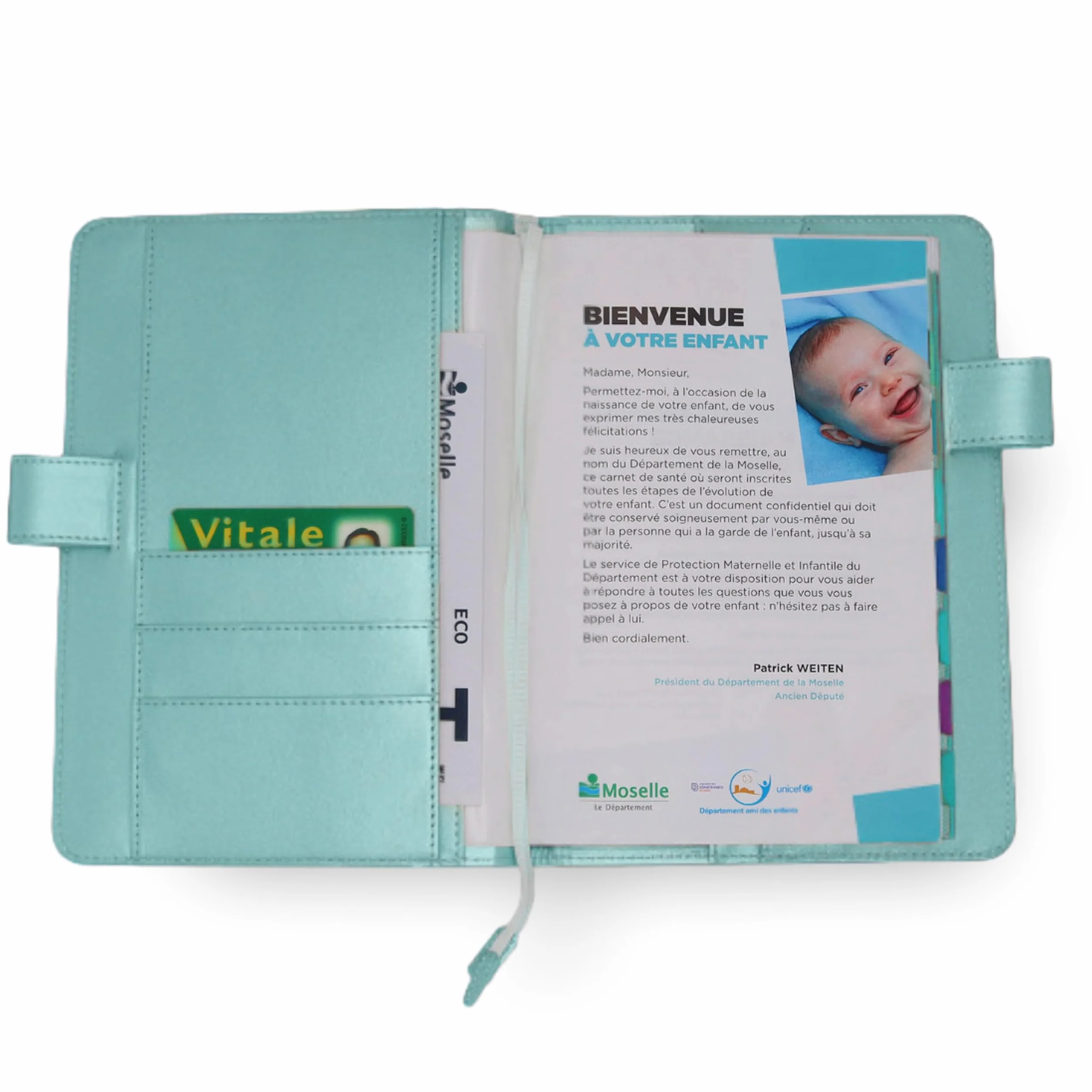 Protège Carnet De Santé Bébé Tortue Format A5 15x21 cm Rabats Ordonnances