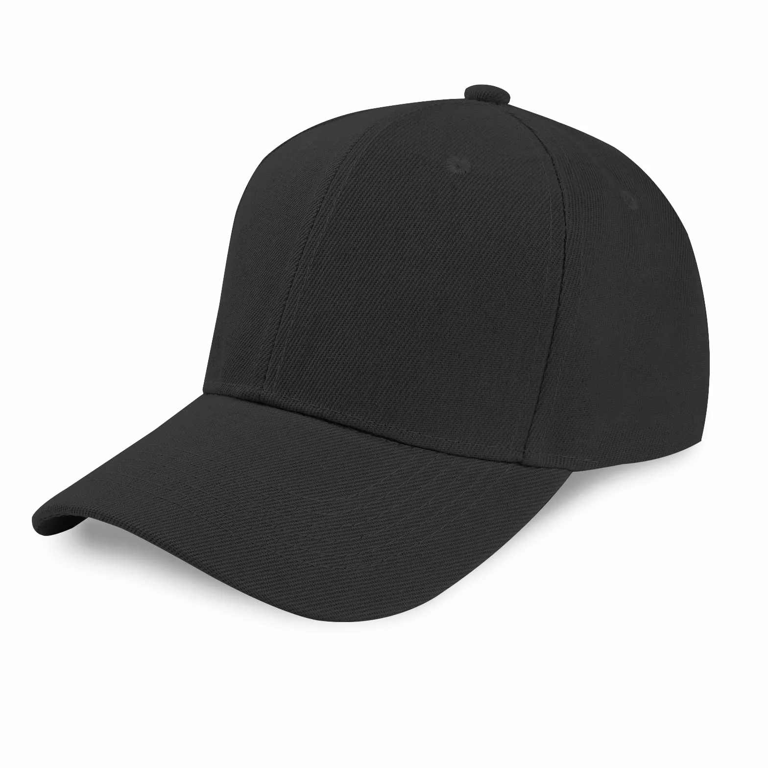 Casquette de Baseball Coton Anti-Soleil Homme Femme Unisexe Réglable 55-65cm Noir
