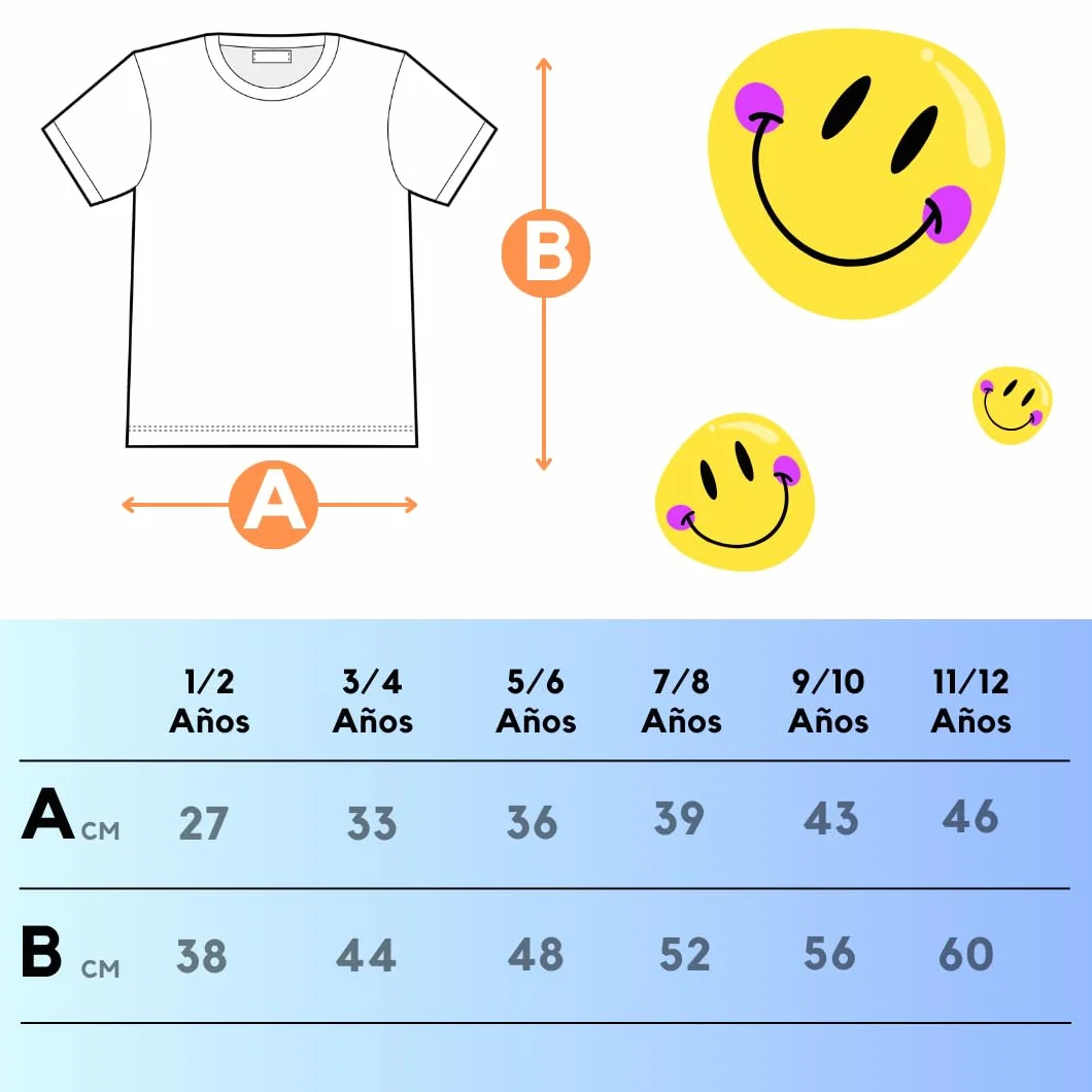 T-Shirt Enfant 100% Coton Manches Courtes Col Rond Tailles 1-15 Ans