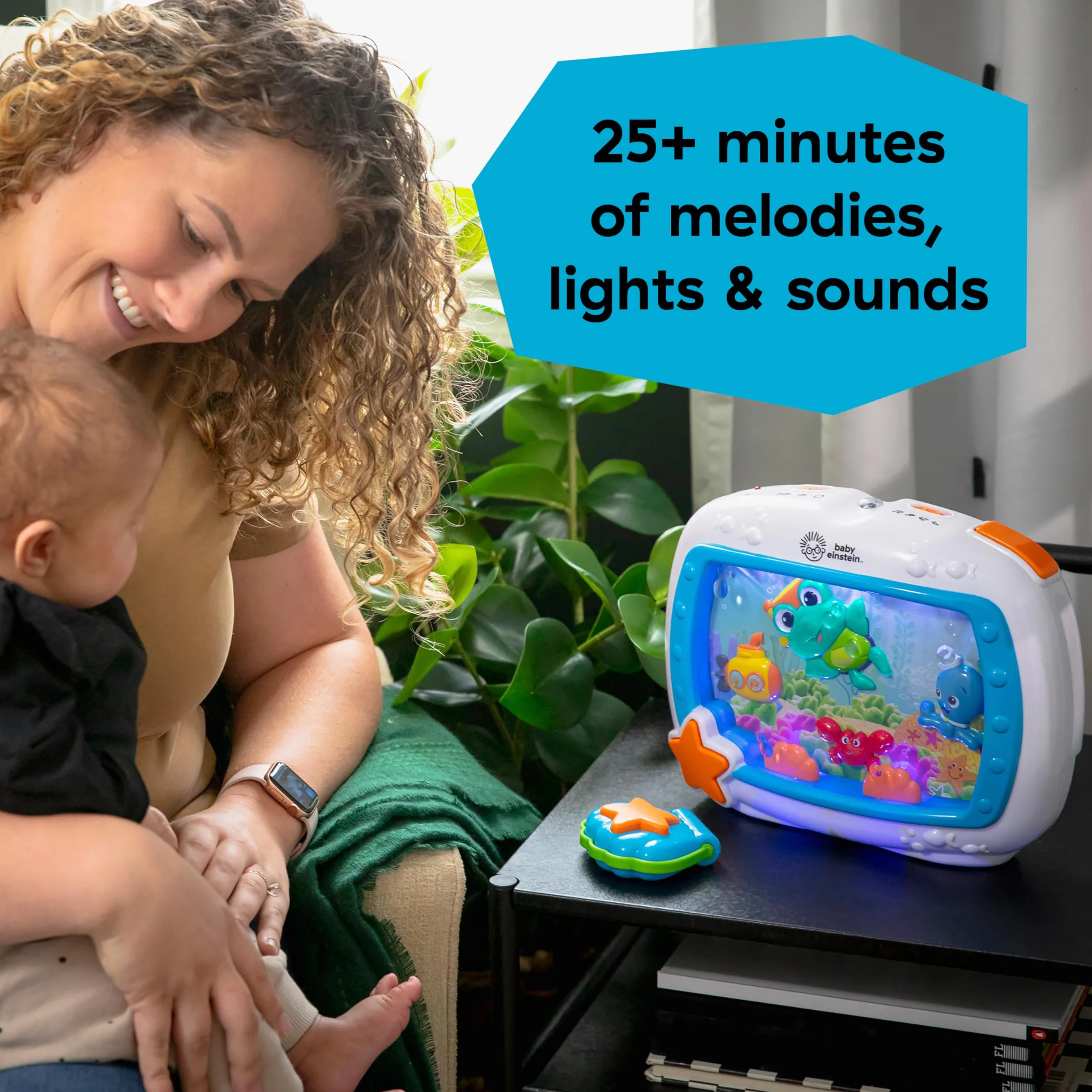 Baby Einstein Sea Dreams Soother, Veilleuse Bébé Musicale et Lumineuse avec Bruit Blanc, 0+ Mois