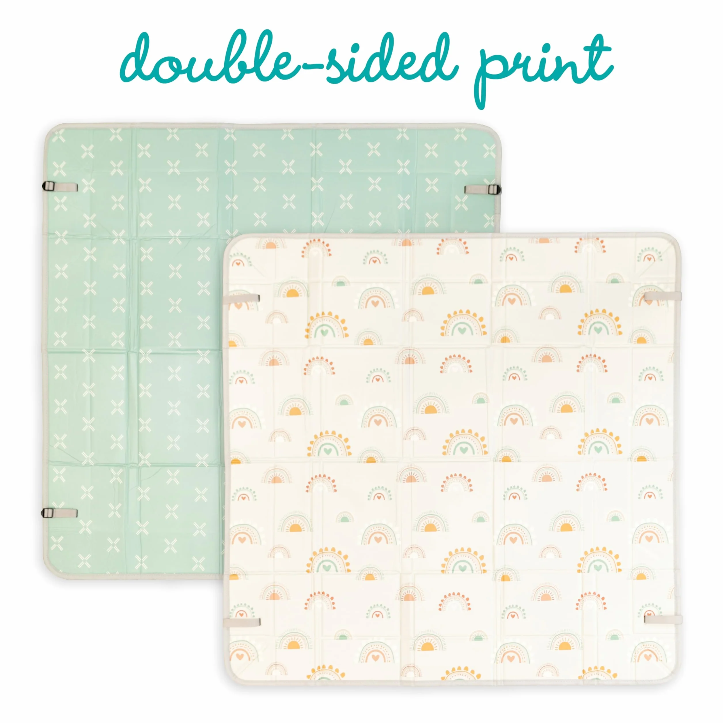 Infantino Tapis d’Éveil Pliable en Mousse Souple, Très Grande Taille, Antidérapant, Arcs-en-ciel