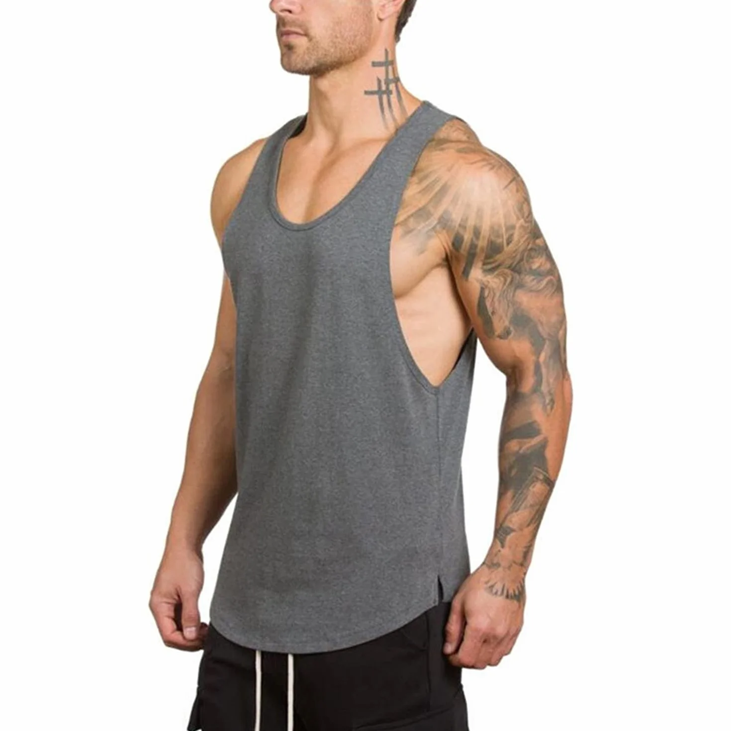 Debardeur Homme Musculation Tank Top Fitness Gym Stringer