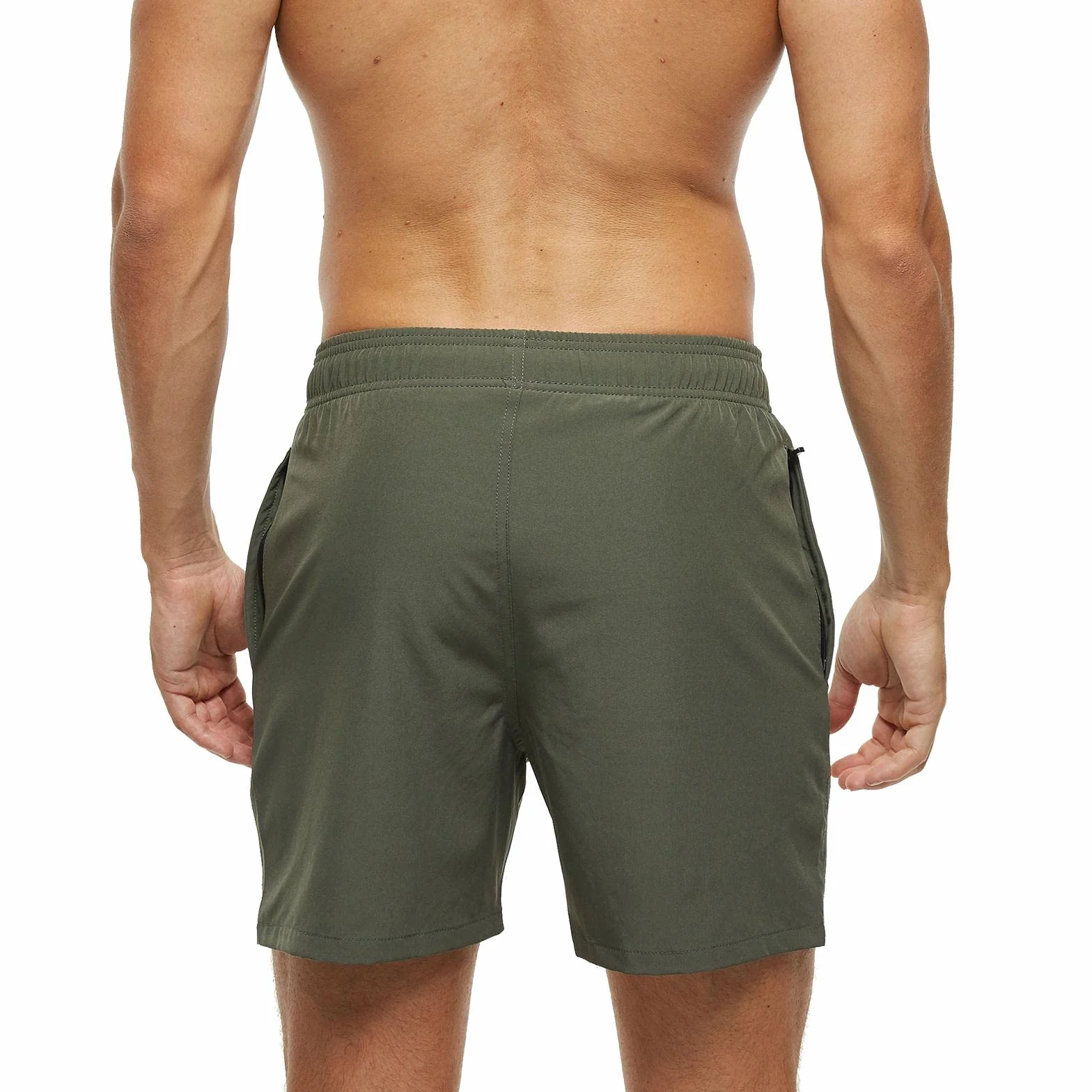 EDOTON Maillot de Bain Homme Poche Zippée Imperméable Séchage Rapide Cordon Serrage Réglable