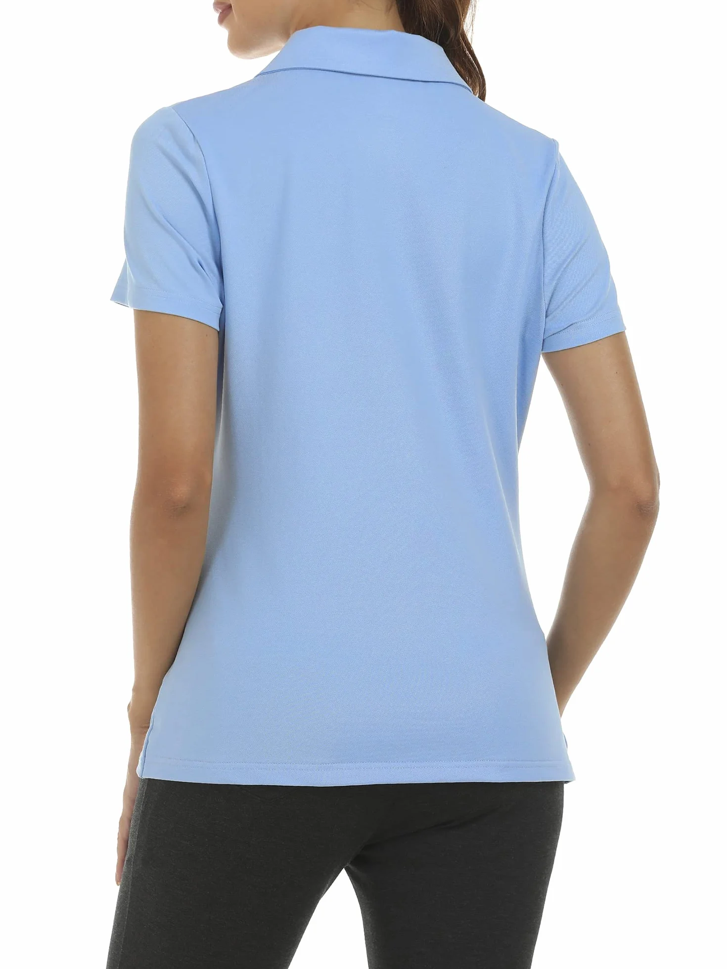 MoFiz Polo Shirt Femme Manches Courtes Coton Sport Golf Tennis Tops